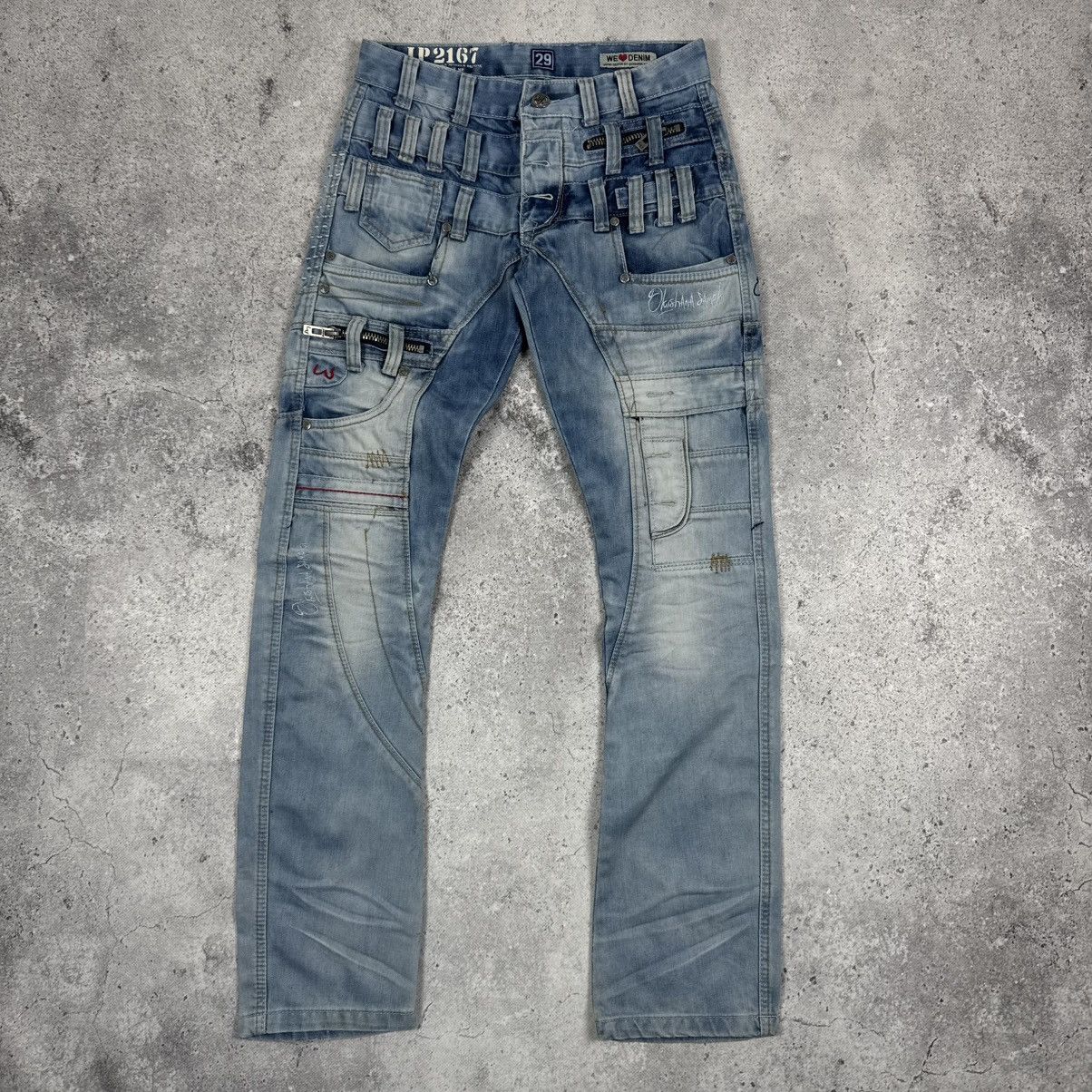 Japanese Brand J Rag Straight Patchwork Multipocket Y2K Denim Jeans Size US 29 - 1 Thumbnail