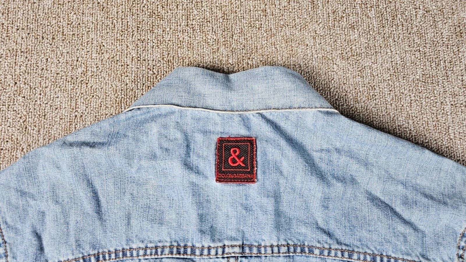 Dolce & Gabbana × Vintage Vintage 90s Dolce & Gabbana Cropped Denim Jacket Size XL / US 12-14 / IT 48-50 - 6 Thumbnail