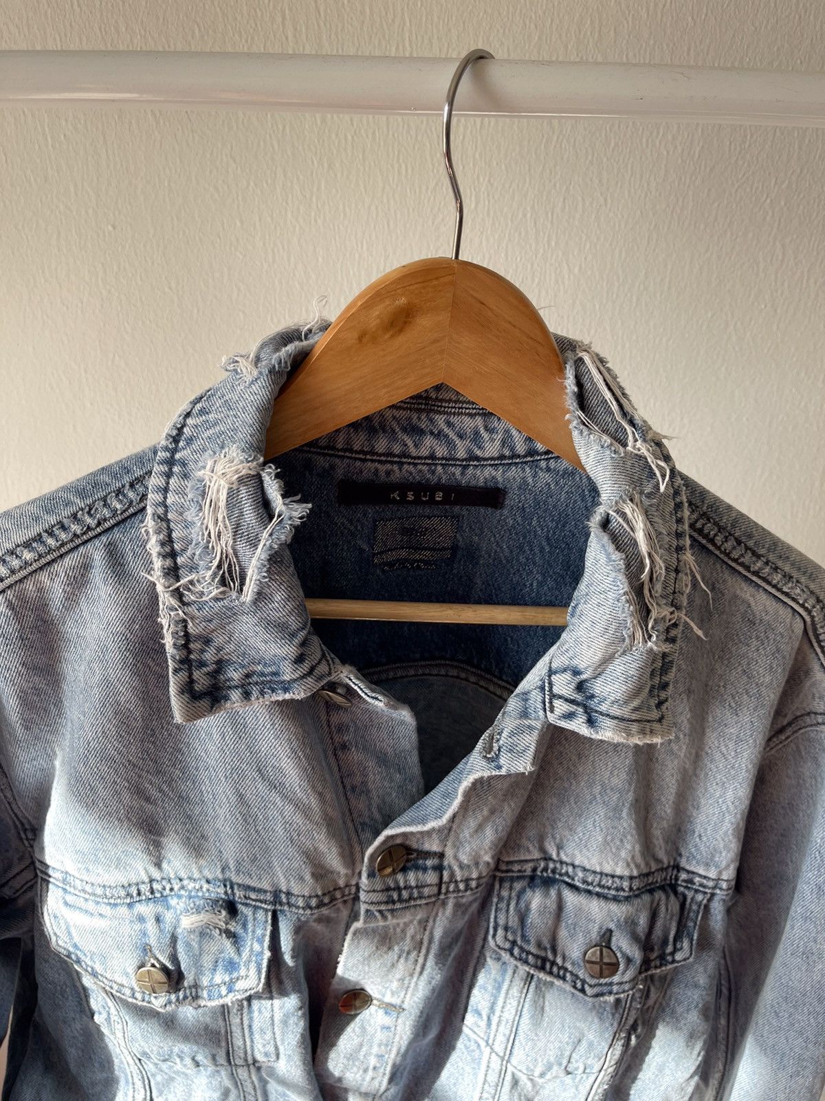 Ksubi Ksubi Distressed Denim Jacket a5 Size US L / EU 52-54 / 3 - 7 Thumbnail