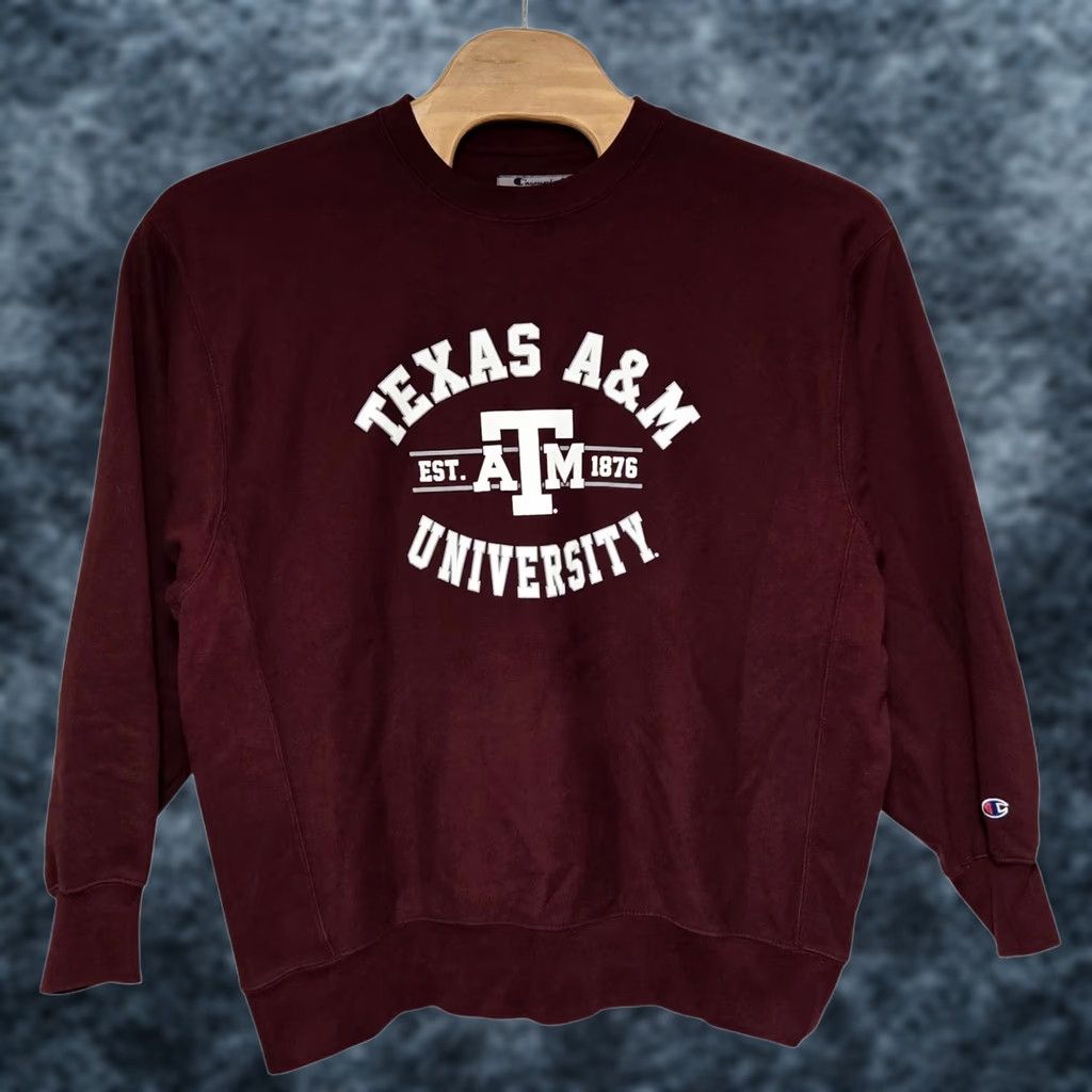 Champion VINTAGE Texas A&M Champion Reverse Weave Sweatshirt Men XL EUC Size US XL / EU 56 / 4 - 1 Thumbnail