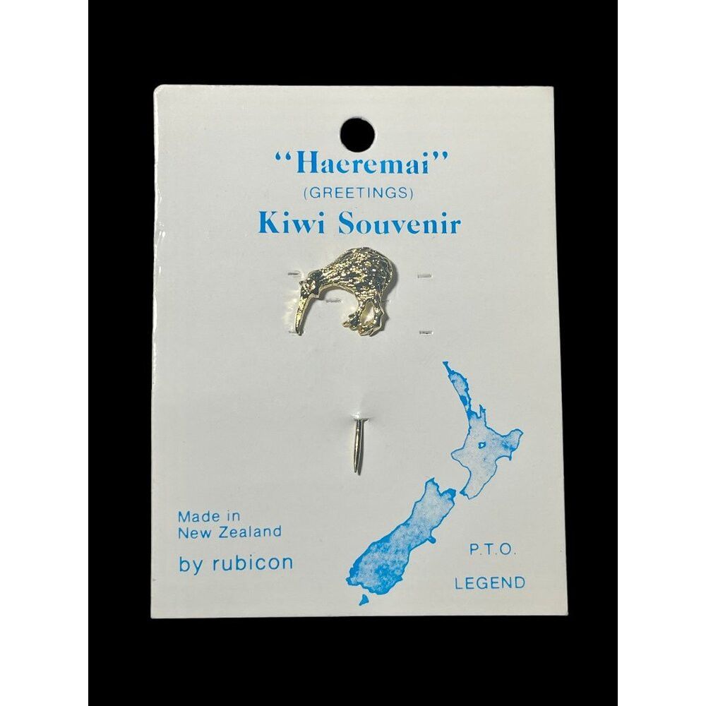 Jewelry × Kiwi Vintage Rubicon Gold Toned Kiwi Souvenir Stick Pin Size ONE SIZE - 1 Thumbnail