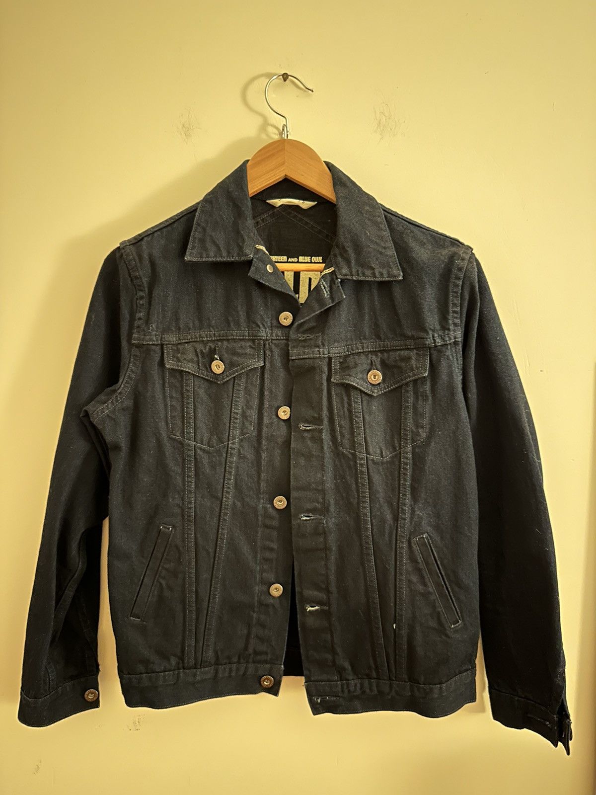 image of 3Sixteen X Blue Owl "gold Rush" Modified Type-3 Denim Jacket, Men's (Size Small)