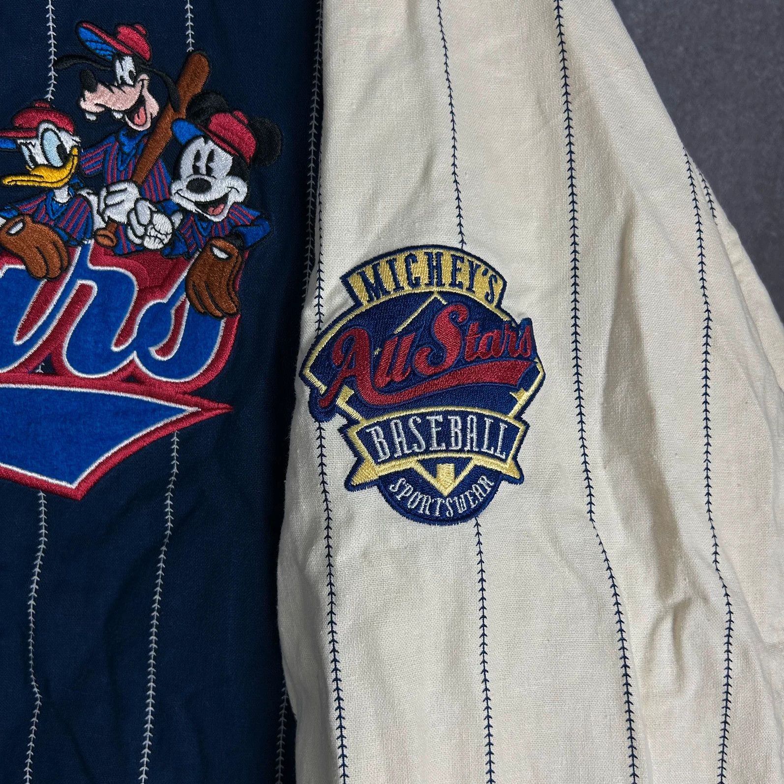 Disney Jacket Disney vintage 90s Baseball big logo Mickey Mouse Size US XL / EU 56 / 4 - 5 Thumbnail