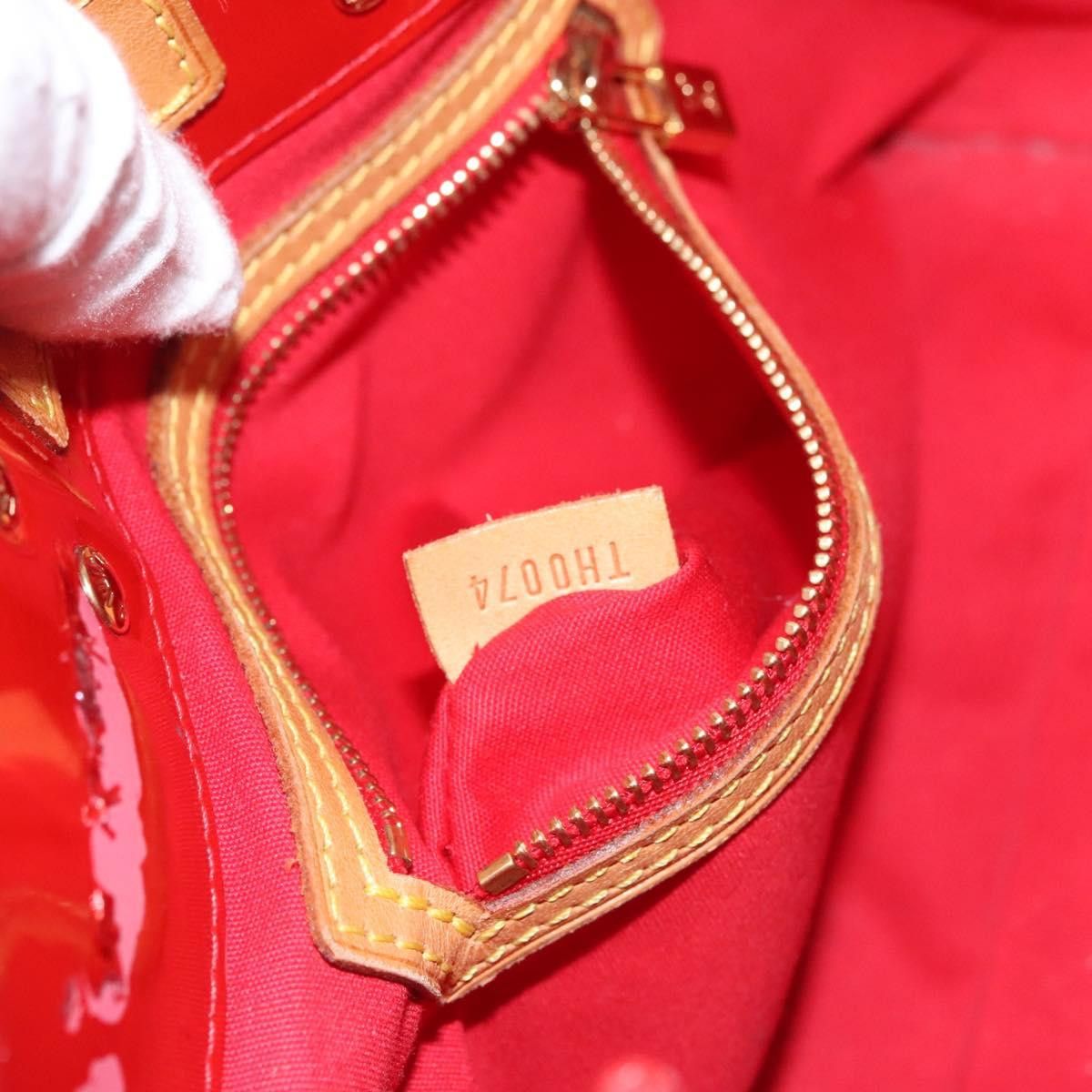 Louis Vuitton LOUIS VUITTON Monogram Vernis Reade PM Hand Bag Red Rouge Size ONE SIZE - 12 Thumbnail