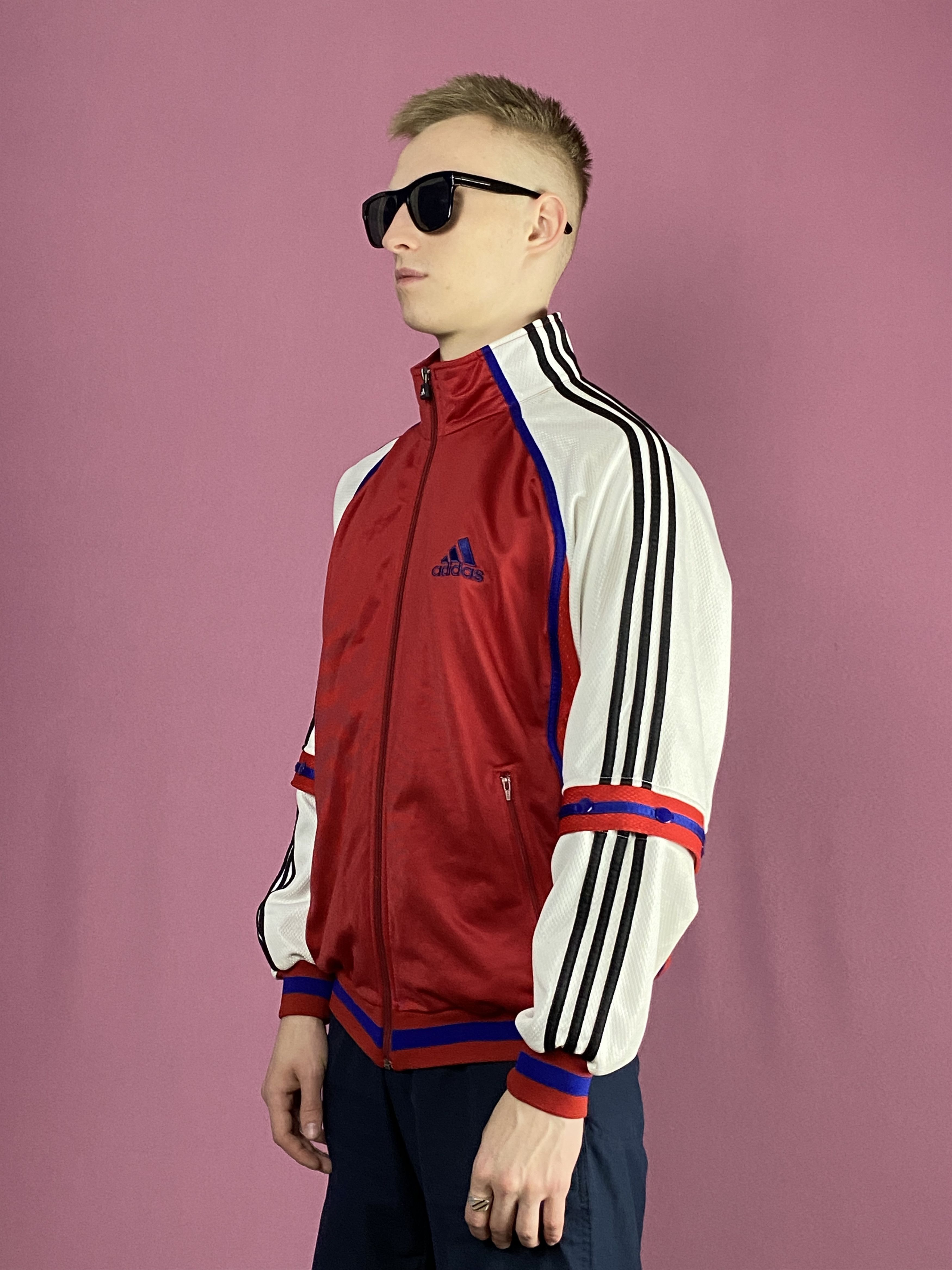 Adidas × Vintage 90s Adidas Vintage Men's Snap Sleeve Track Jacket - S Size US S / EU 44-46 / 1 - 2 Thumbnail