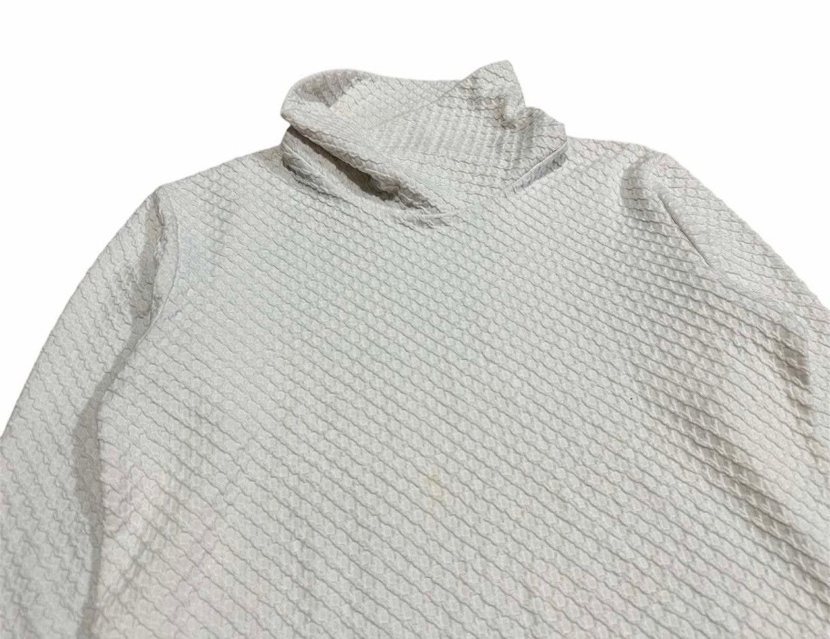 If Six Was Nine × Japanese Brand × semanticdesign 🔥Sick Y2K Semantic Design Waffle Knit Mock Neck Sweatshirt Size US L / EU 52-54 / 3 - 4 Thumbnail