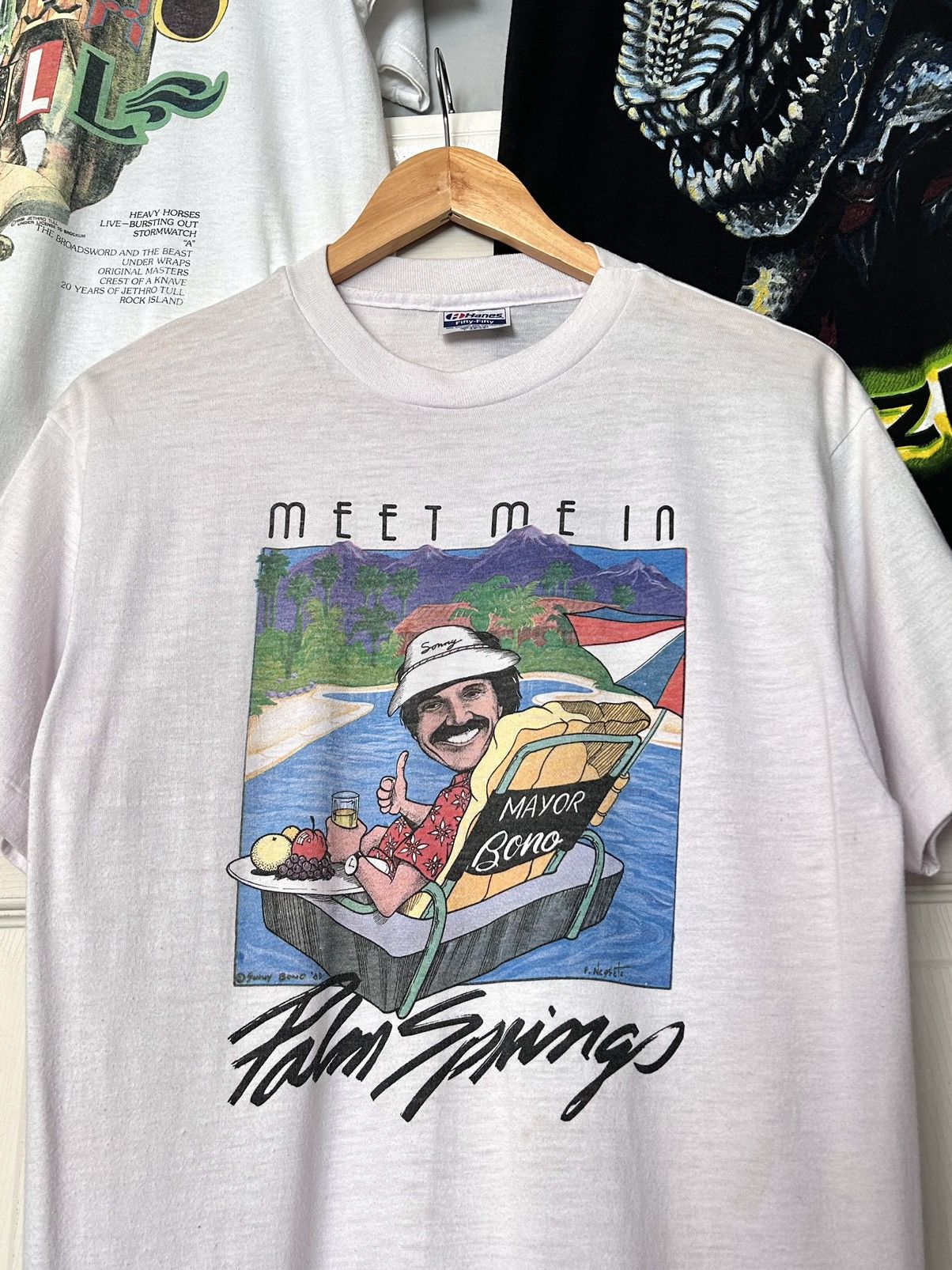 Vintage RARE Mayor Sonny Bono Palm Springs Vintage 50/50 80s Tee Grailed