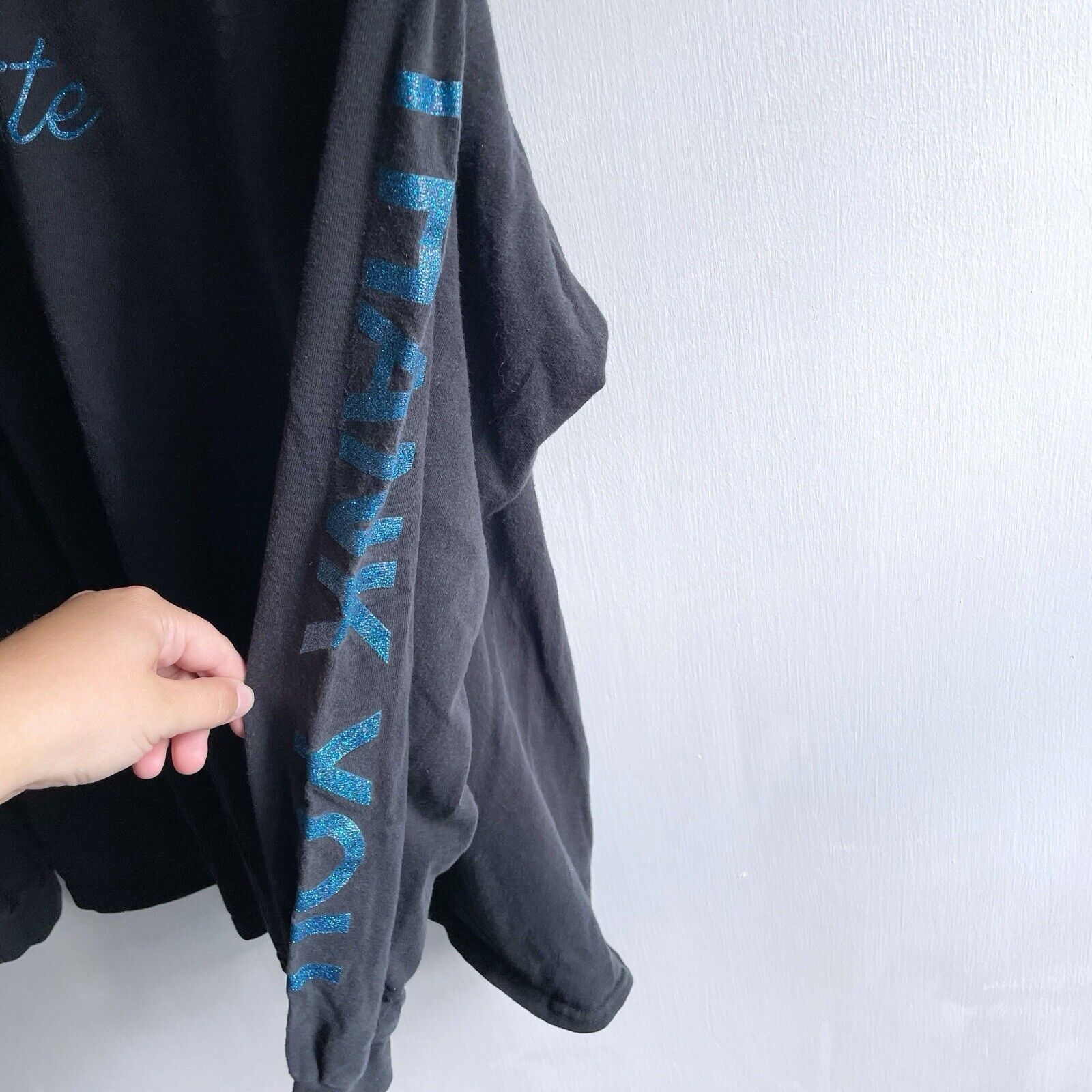 POLITE WORLDWIDE Polite Worldwide Large Black Long Sleeve T-Shirt Blue Please Size US L / EU 52-54 / 3 - 4 Thumbnail