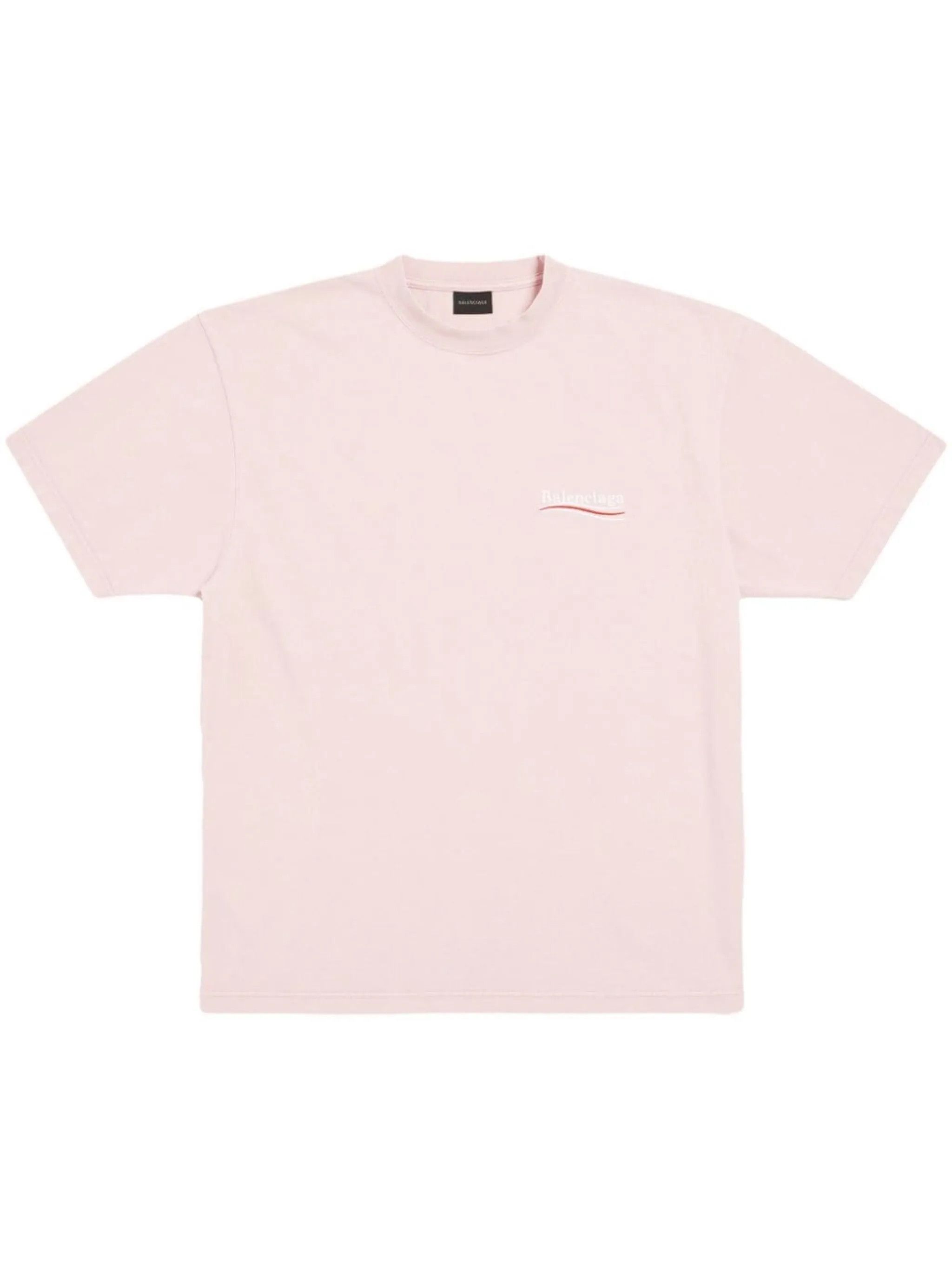 Balenciaga o1srvl11e0325 Political Campaign T-Shirt Large Fit Pink Size L / US 10 / IT 46 - 1 Thumbnail