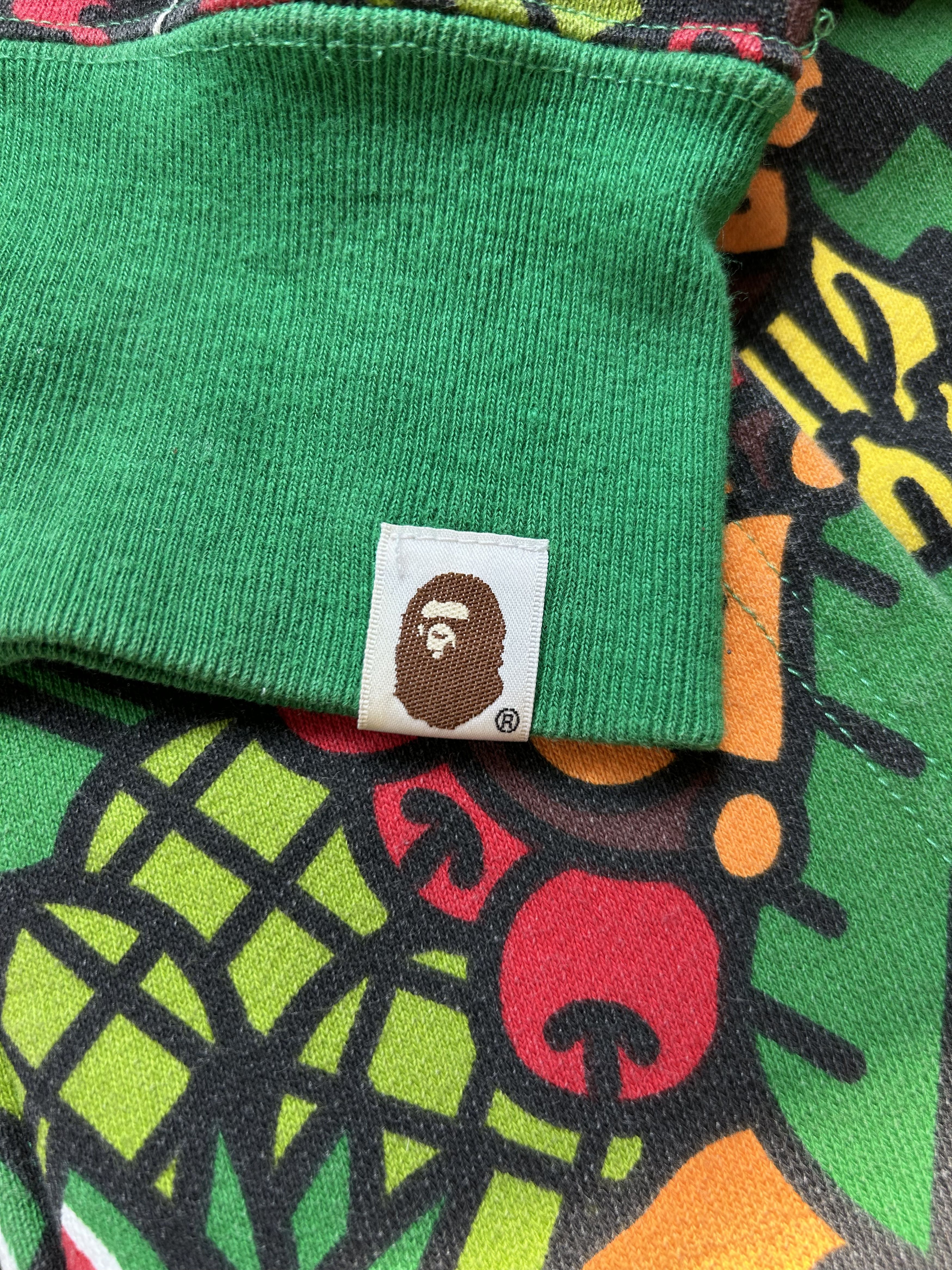 Bape Baby Milo Tropical pattern full-zip hoodie [Size M] Size US M / EU 48-50 / 2 - 4 Thumbnail