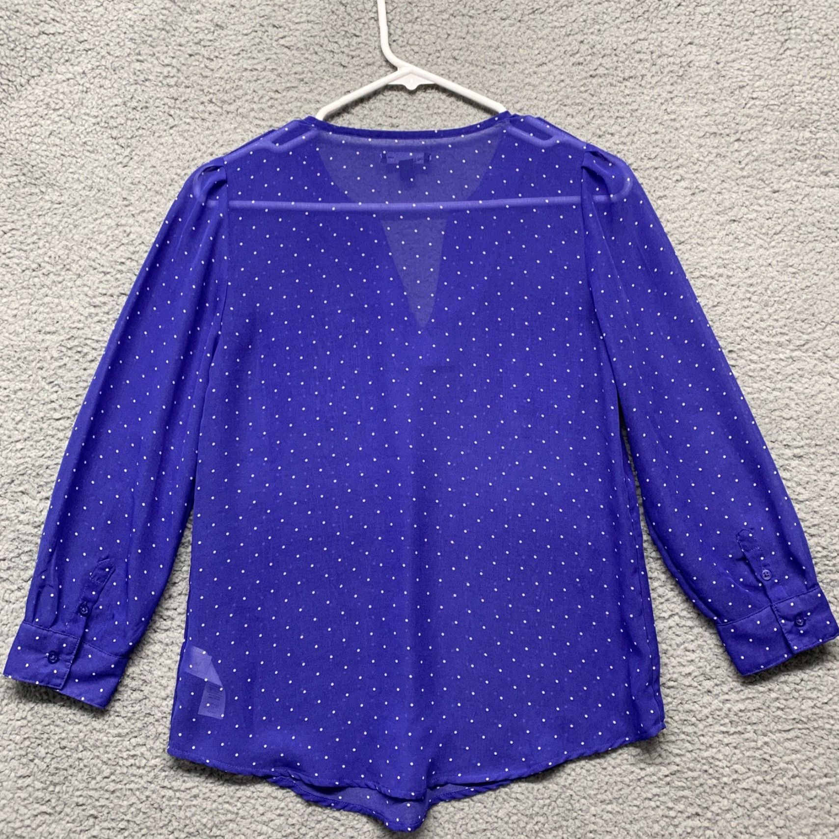 Gap Gap Tunic Women XS Blue 2 Pockets Polka Dot 3/4 Sleeve V-Neck Pullover Women's Tunic Size XS / US 0-2 / IT 36-38 - 4 Thumbnail