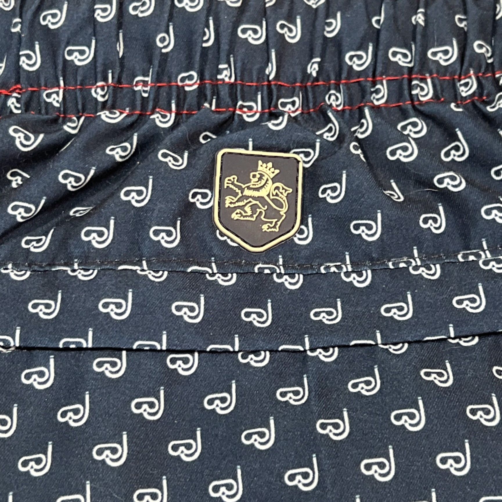 Nat Nast Nat Nast Lined Swim Trunks Men’s XL Navy Drawstring Pockets Snorkel Swim Bottom Geometric Beach Size ONE SIZE - 7 Thumbnail