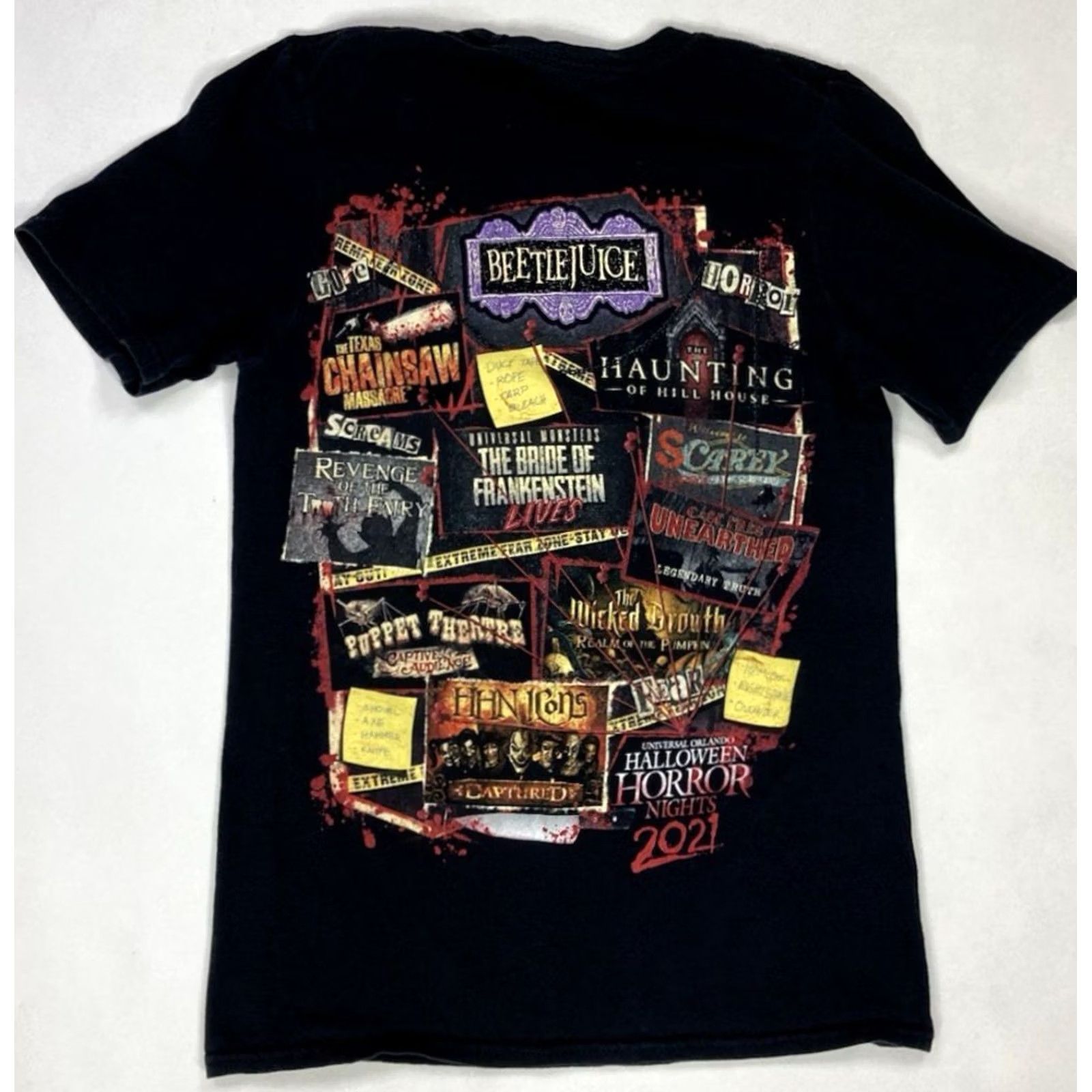 Vintage VINTAGE Universal Studios Halloween Horror Nights 2021 Don't Go Alone T-shirt Women XS Size XS / US 0-2 / IT 36-38 - 2 Thumbnail
