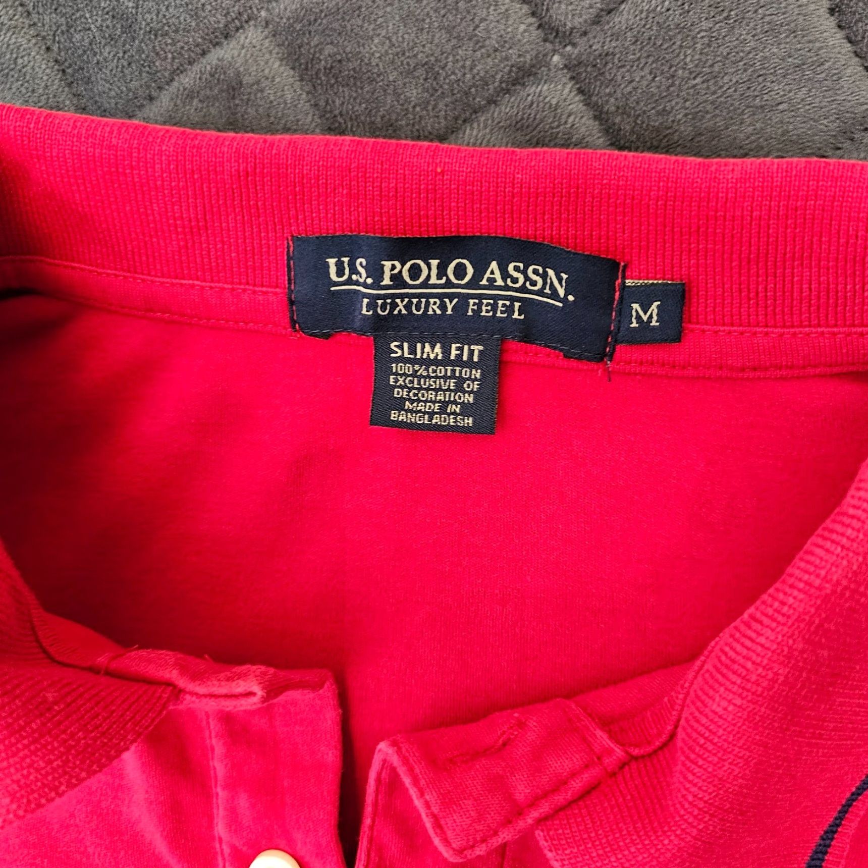 Vintage US Polo Assn Polo Shirt Slim Fit Red Short Sleeve Men M Size US M / EU 48-50 / 2 - 2 Thumbnail