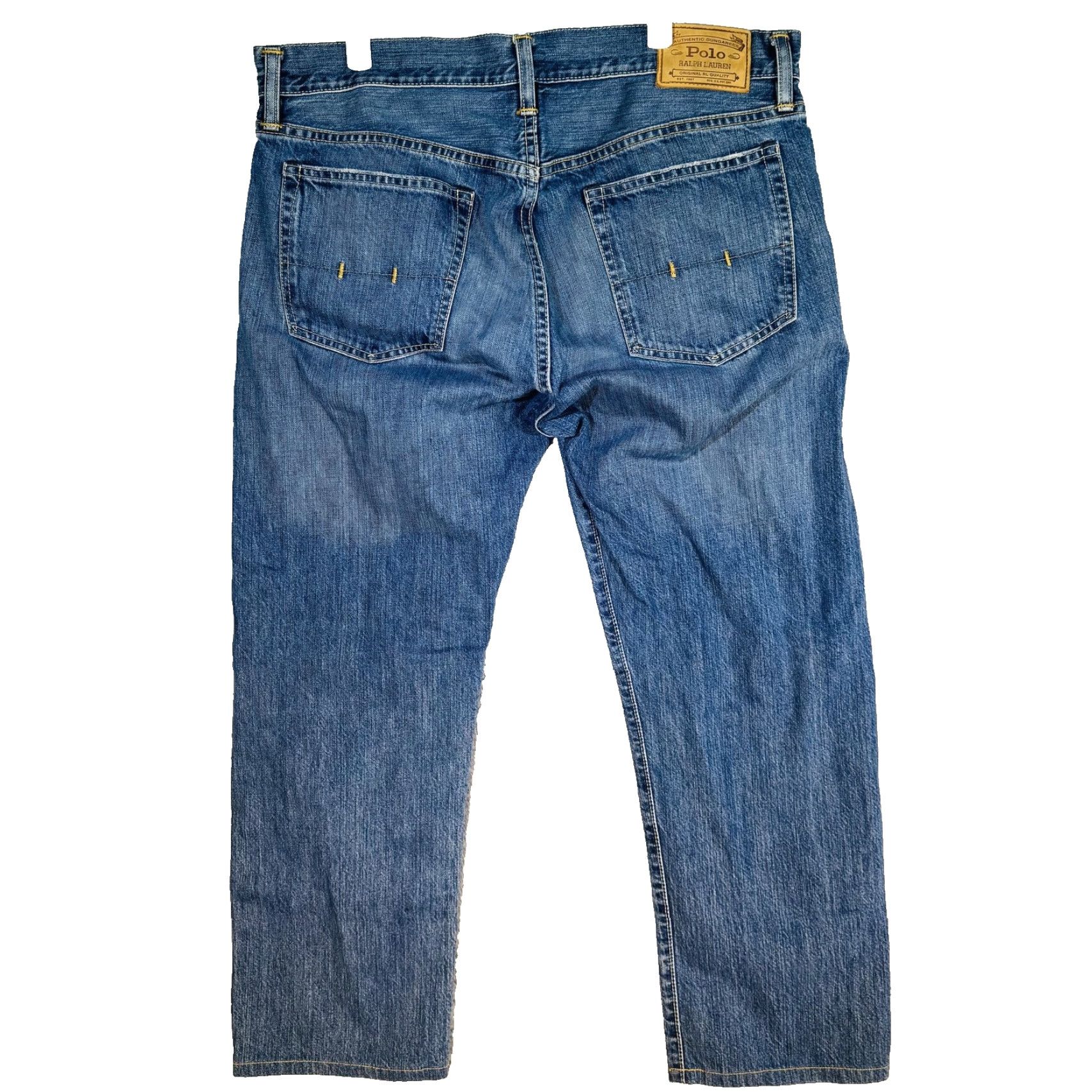 Polo Ralph Lauren Polo Ralph Lauren Jeans 34x30 Thompson Relaxed Straight Denim Blue Medium Wash Mens Size US S / EU 44-46 / 1 - 6 Thumbnail