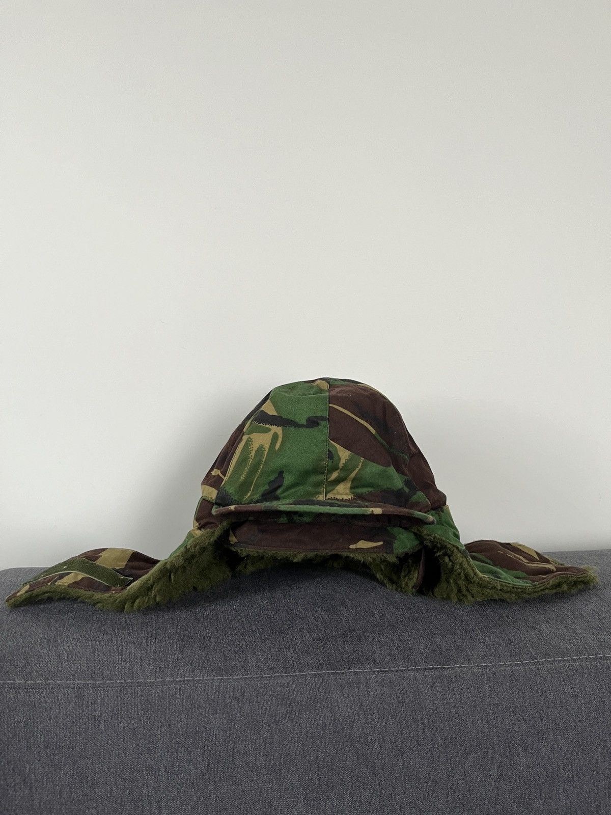 Vintage Kurt Cobain Style DPM Camo Trapper Hat Military Ushanka Size ONE SIZE - 13 Thumbnail
