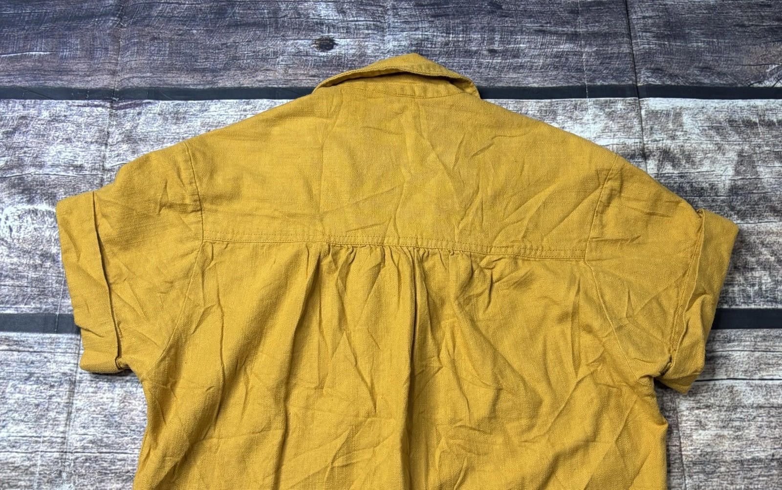 Other Anthropologie Pilcro Mini Shirt Dress Linen Blend Yellow XXS Size XS / US 0-2 / IT 36-38 - 6 Thumbnail