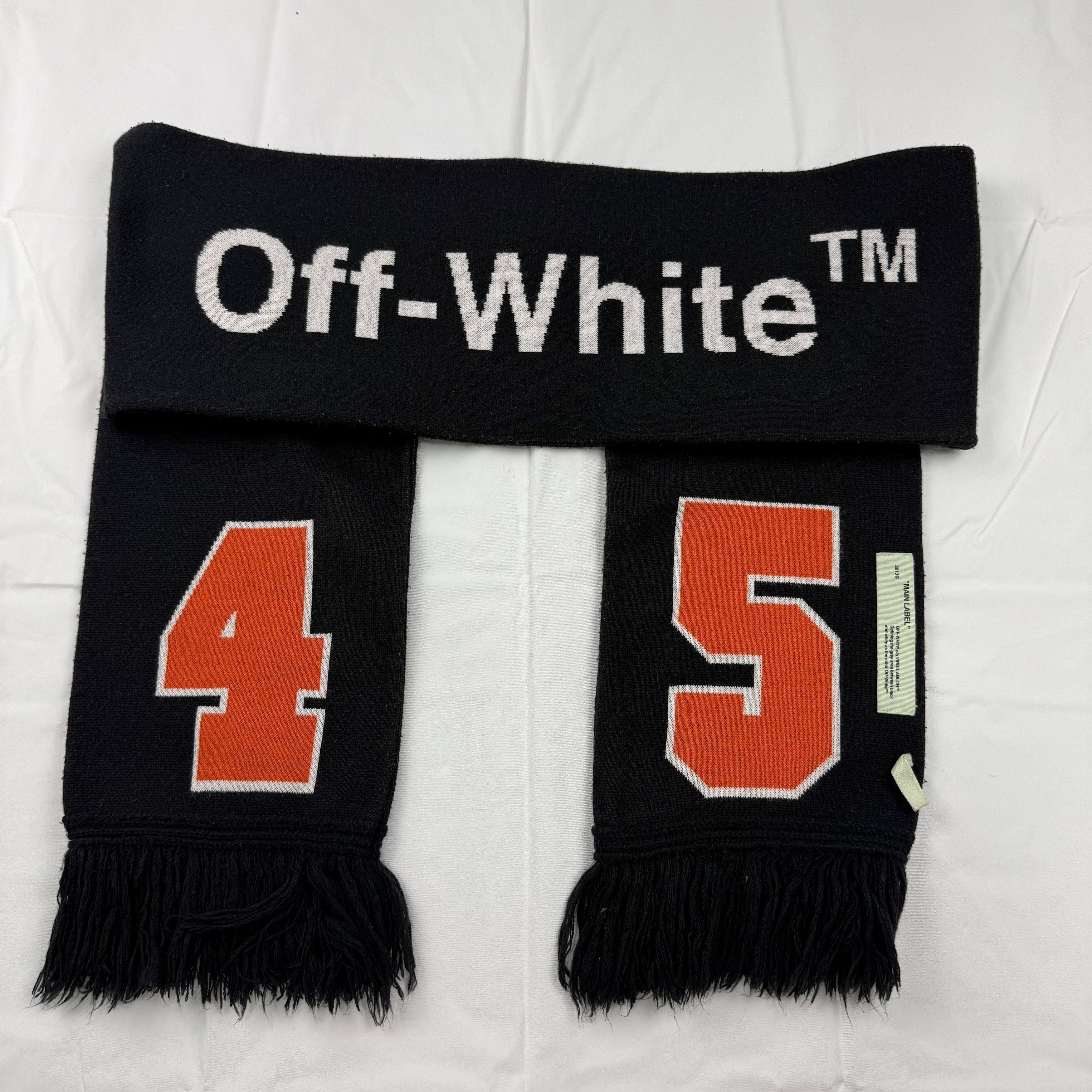Off-White Off-White Virgil Abloh Scarf Diagonal Stripes Varsity Logo Size ONE SIZE - 4 Thumbnail