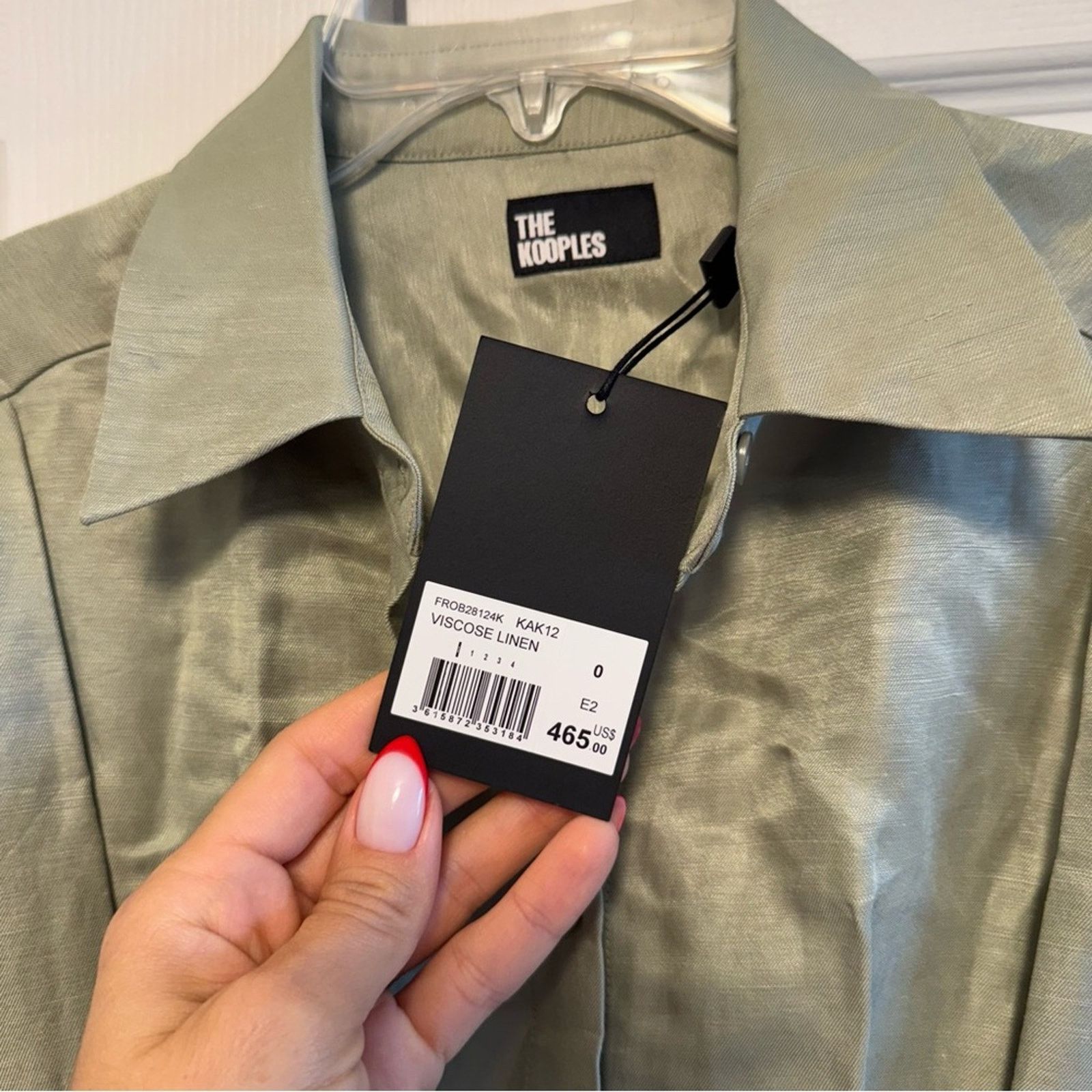 The Kooples NWT! The Kooples Elegant Green Button-Up Dress Size 0 (US S) Size XS / US 0-2 / IT 36-38 - 4 Thumbnail