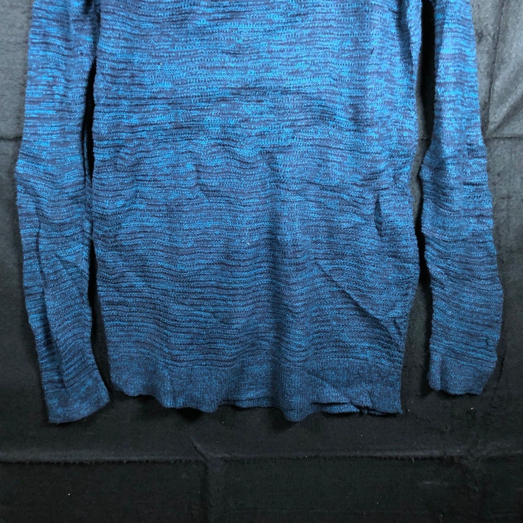 Loft LOFT Ann Taylor Womens Sweater Navy Blue Crew Long Sleeve 100% Cotton Large Size L / US 10 / IT 46 - 3 Thumbnail