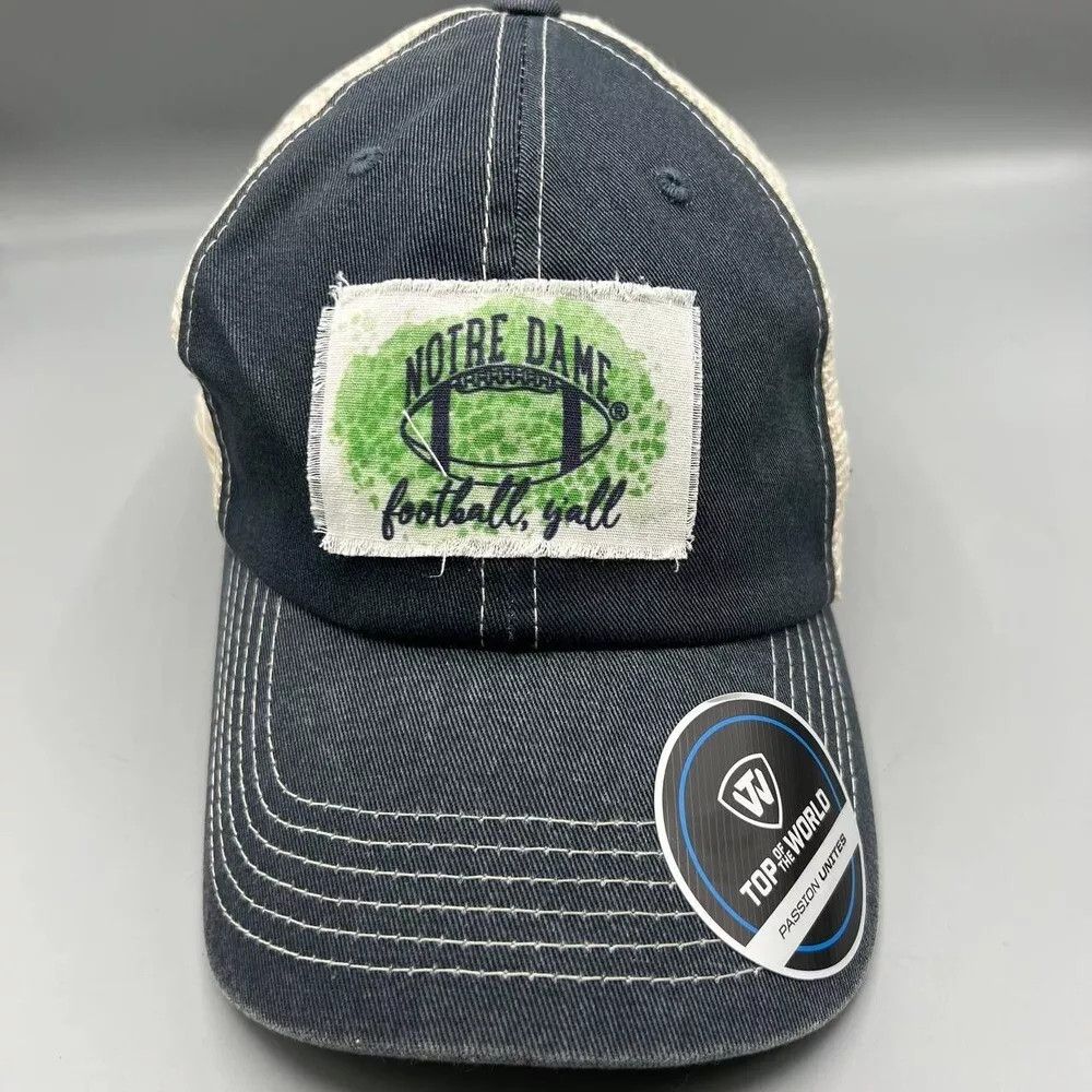 Top Of The World Notre Dame Fighting Irish Trucker Hat Men Black Snap Back Size ONE SIZE - 1 Thumbnail