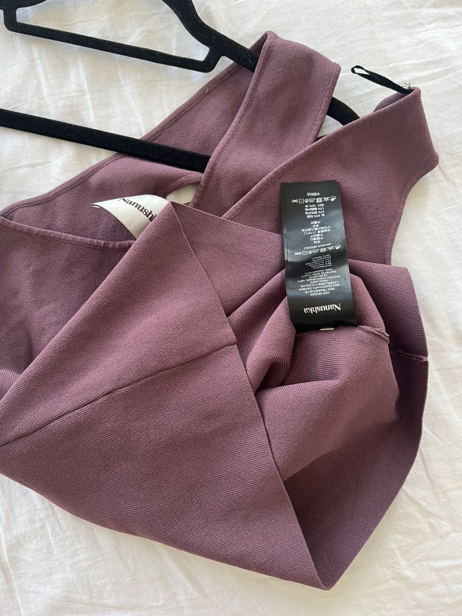Nanushka Nanushka ribbed asymetrical lilac top XS Size XS / US 0-2 / IT 36-38 - 6 Thumbnail