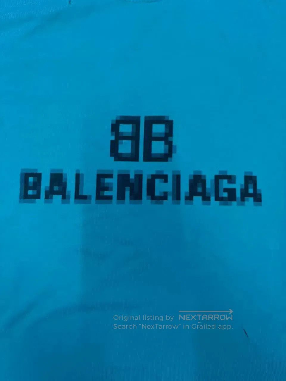 Balenciaga Balenciaga Mosaic Blur Logo Oversized Distressed T-Shirt. Size US S / EU 44-46 / 1 - 3 Thumbnail