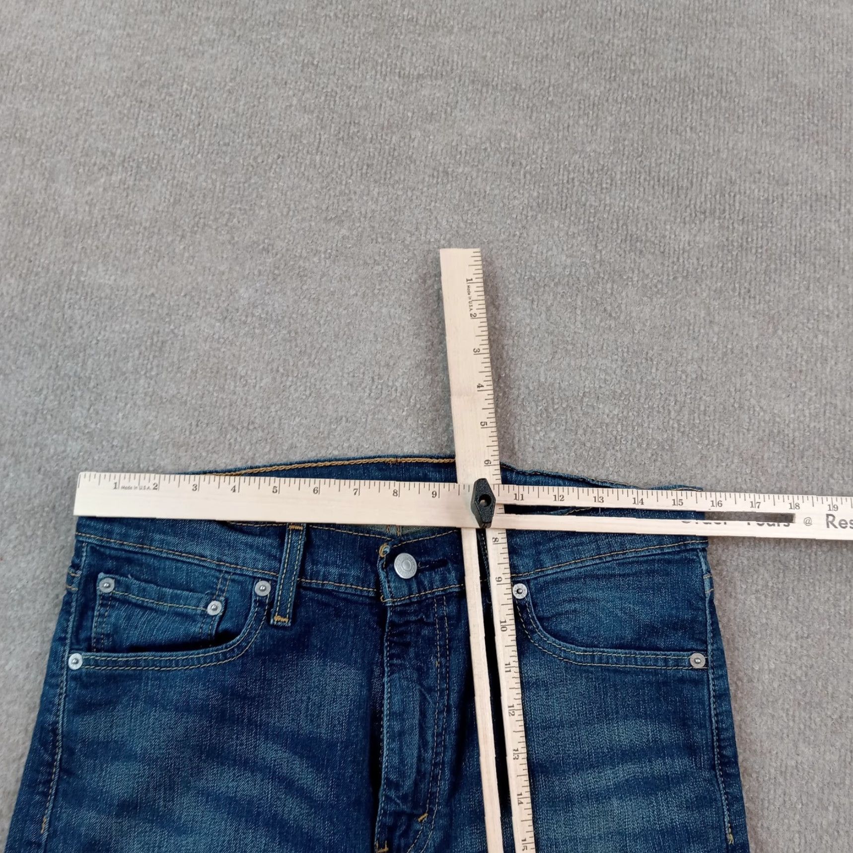 Levi's Levis 513 Jeans Mens Size 32x30 Blue Denim Pockets Slim Straight Leg Stretch Size US 32 / EU 48 - 4 Thumbnail