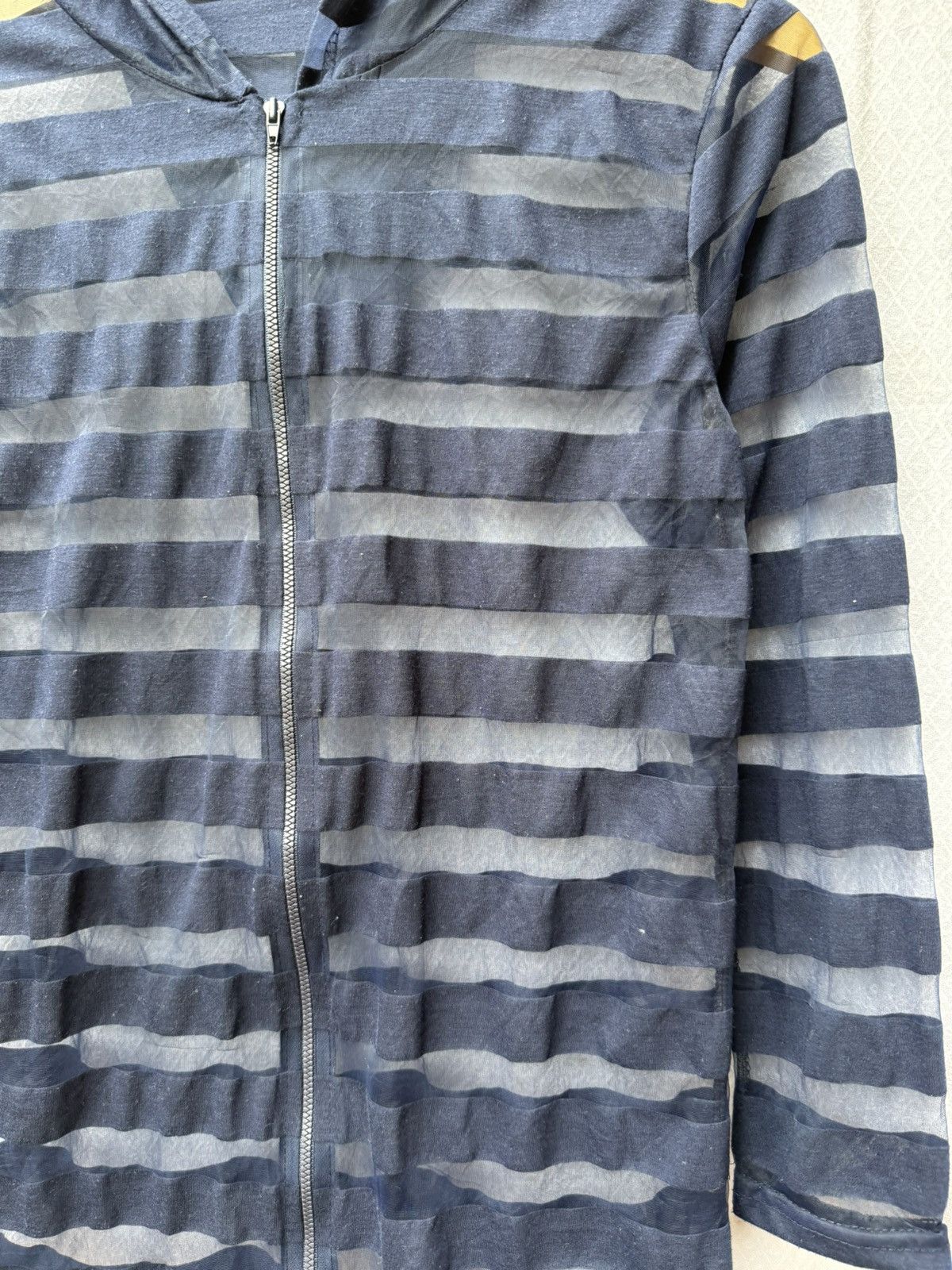 Japanese Brand Undefined Open Fishnet Hoodie Striped Size US M / EU 48-50 / 2 - 5 Thumbnail