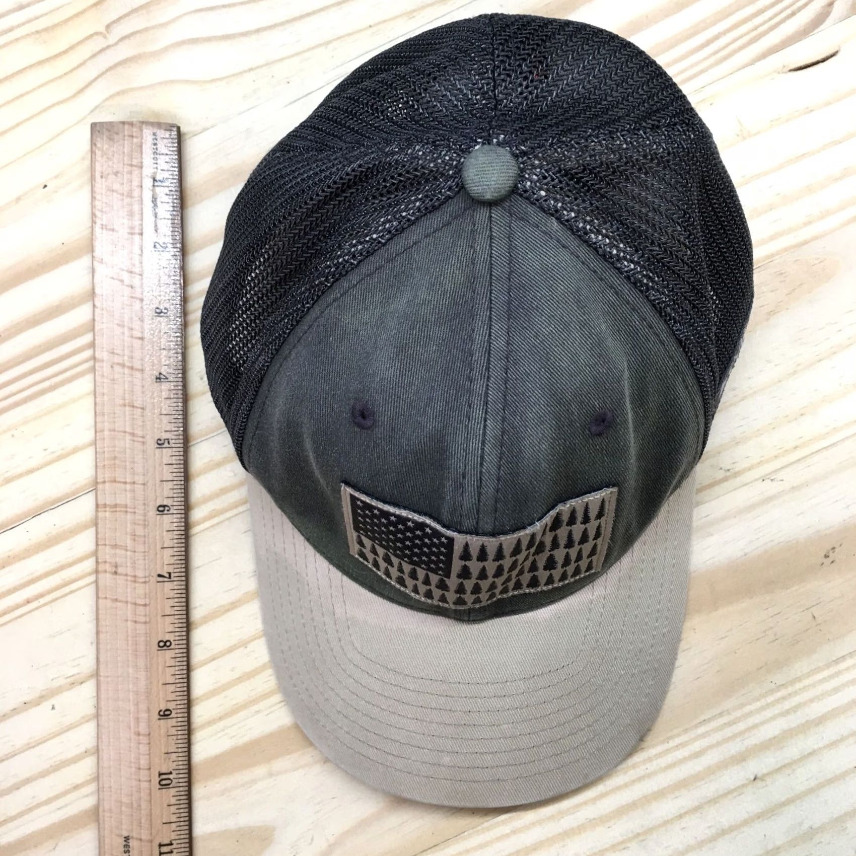 Vintage Columbia Tree Flag Flexfit Trucker Hat Men Gray OS Curved Brim Embroidered Logo Size ONE SIZE - 5 Thumbnail