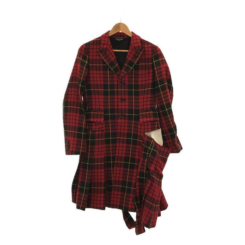 Comme des Garcons Comme des Garcons Red retro plaid split design long suit j Size S / US 4 / IT 40 - 2 Thumbnail