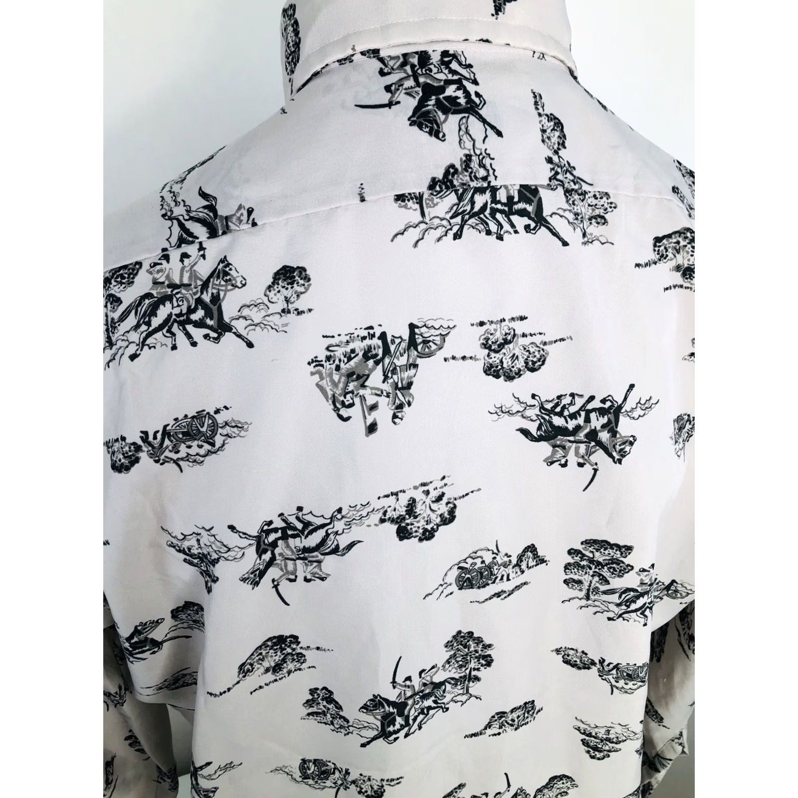 Vintage VINTAGE Civil War BATTLE SOLDIERS Ultima Military Shirt Lg. Button-Up 60s Men Gray Long Sleeve Soldier Theme Mens Size US L / EU 52-54 / 3 - 7 Thumbnail