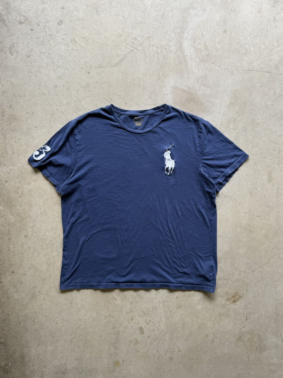 Polo Ralph Lauren Retro Polo Ralph Lauren Big Pony Navy Blue Shirt Number 3 Size US XL / EU 56 / 4 - 1 Thumbnail