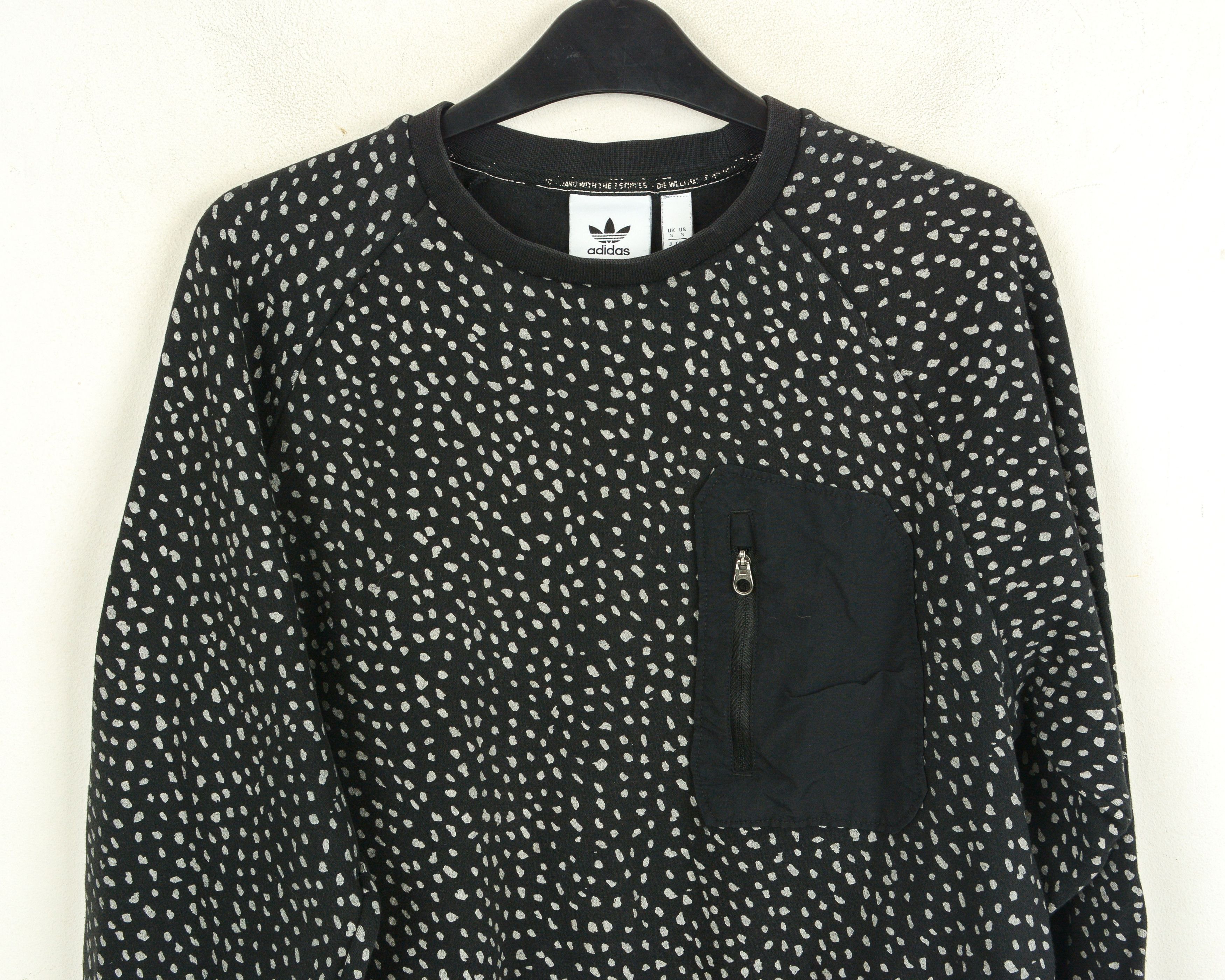 Adidas Dotted Mens UK S US Jumper Pullover Sweatshirt Crew Neck Size US S / EU 44-46 / 1 - 2 Thumbnail