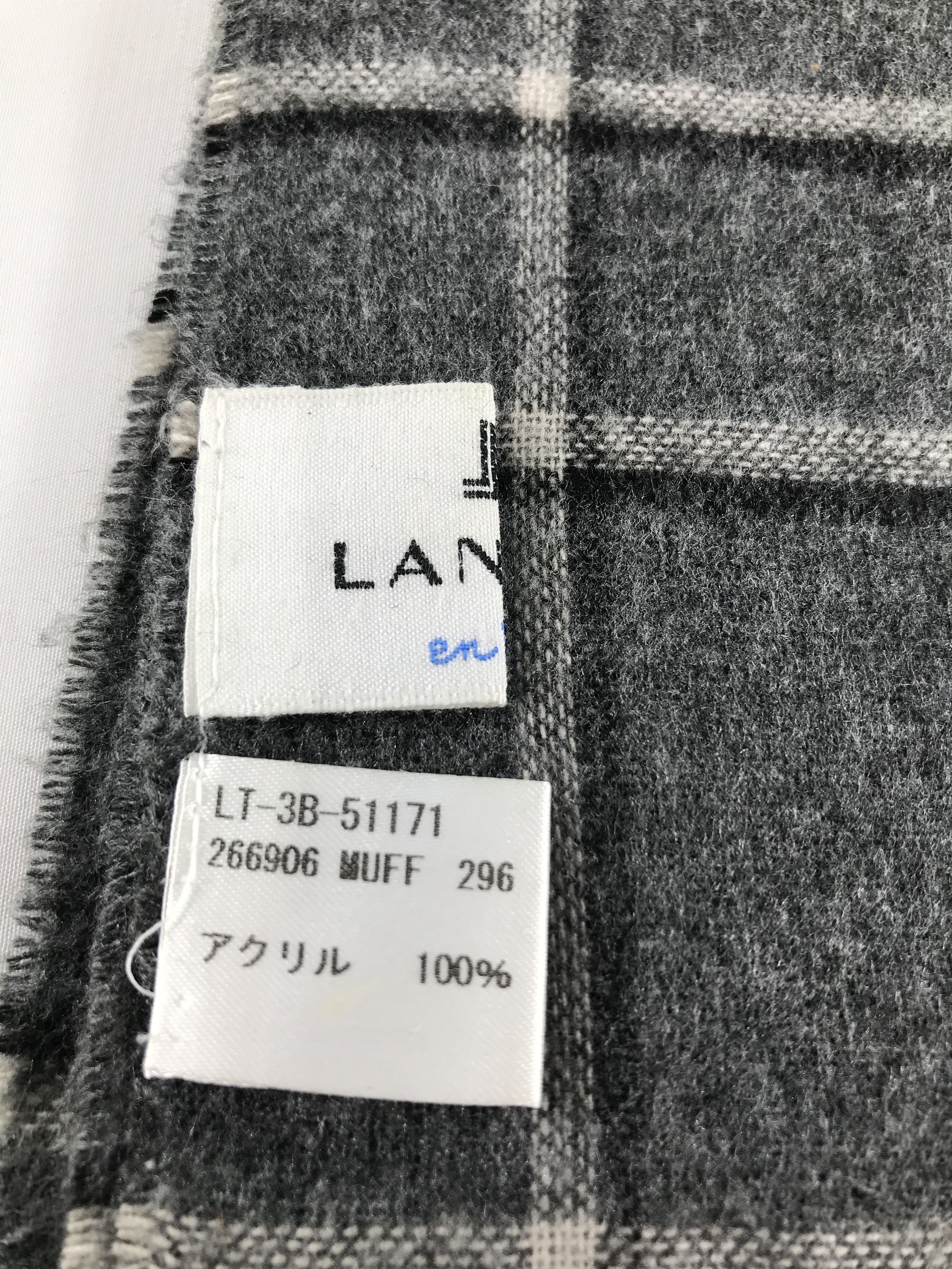 Lanvin Lanvin Tartan Wool Scarf Muffler V537 Size ONE SIZE - 4 Thumbnail