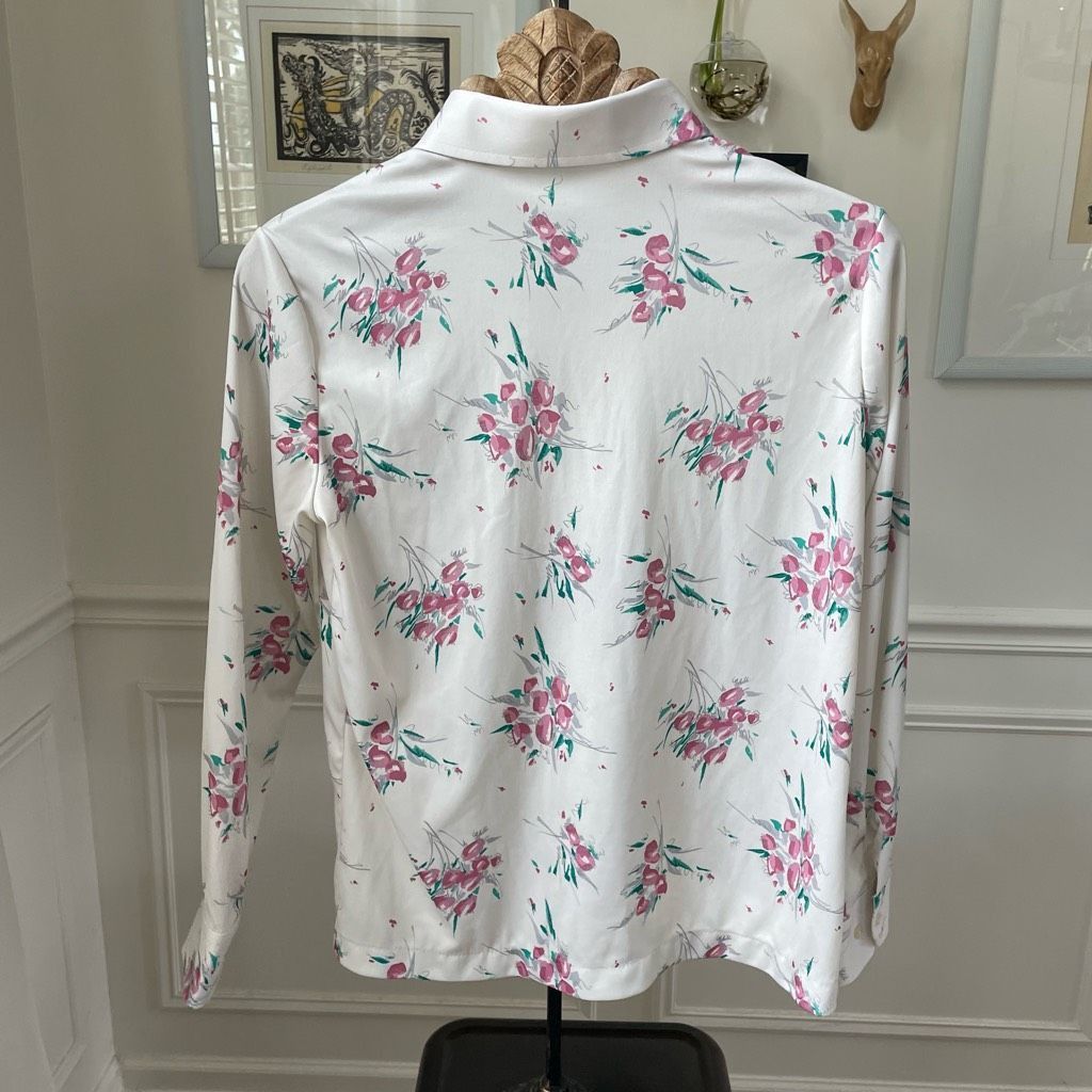 Vintage Vintage 70s Sears Perma Prest Polyester Floral Print Button Size L / US 10 / IT 46 - 4 Thumbnail