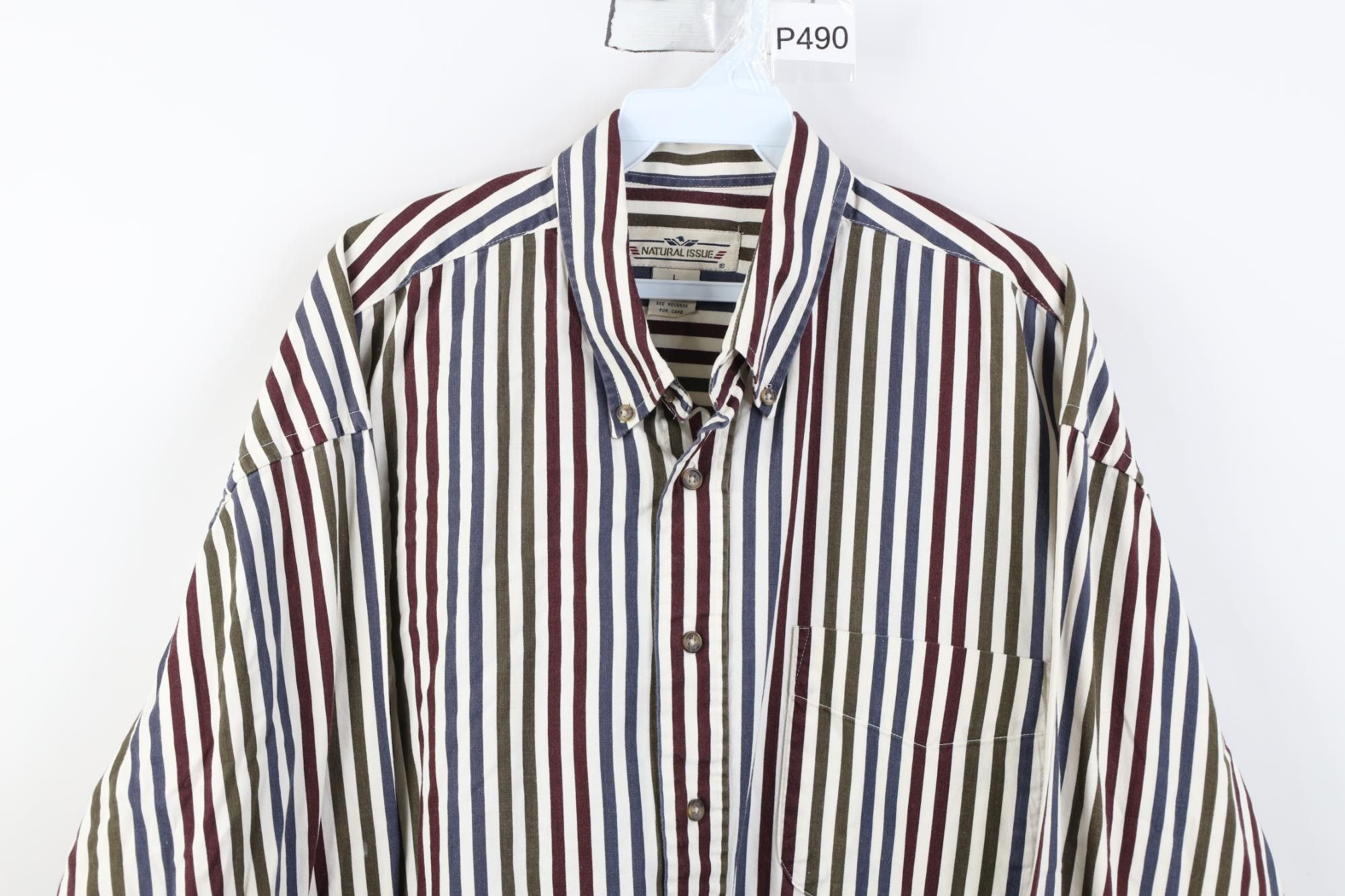 Vintage Vintage 90s Streetwear Twill Collared Button Down Shirt Size US L / EU 52-54 / 3 - 2 Thumbnail