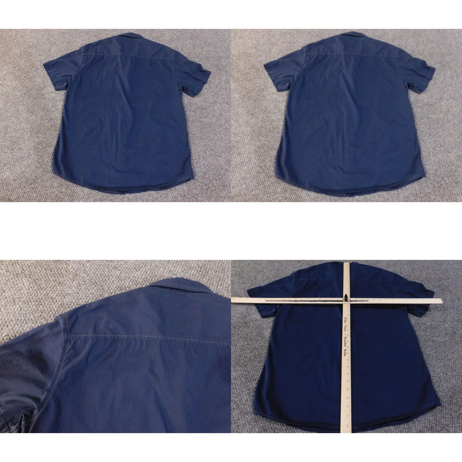 Epaulet Marc Ecko Cut & Sew Shirt Mens Large Navy Short Sleeve Button Epaulet Pockets Size US L / EU 52-54 / 3 - 8 Thumbnail