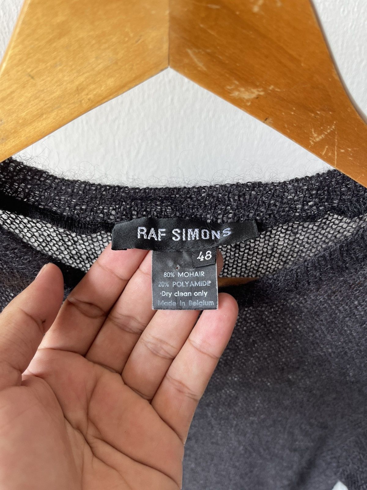Raf Simons 1998 Raf Simons Radioactivity Mesh Mohair Tee Size US S / EU 44-46 / 1 - 2 Thumbnail