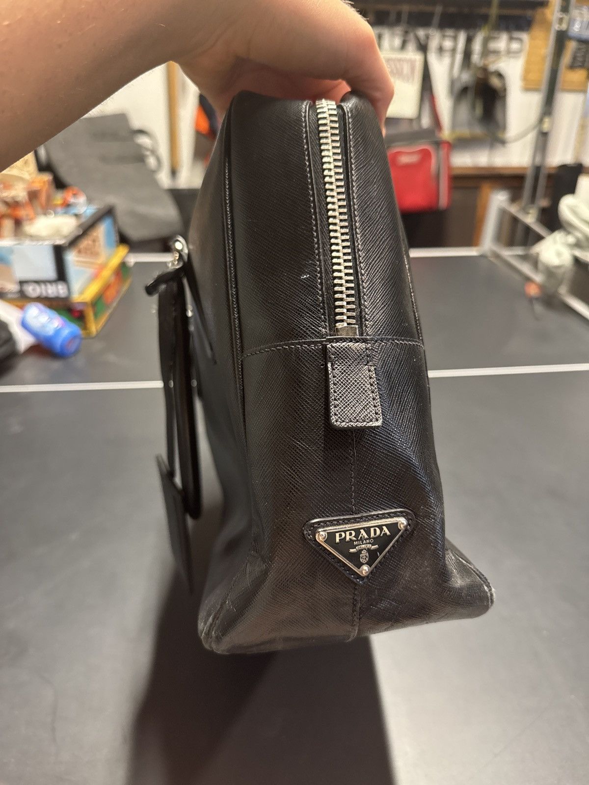 Prada Prada black saffiano leather briefcase shoulder travel bag Size ONE SIZE - 4 Thumbnail