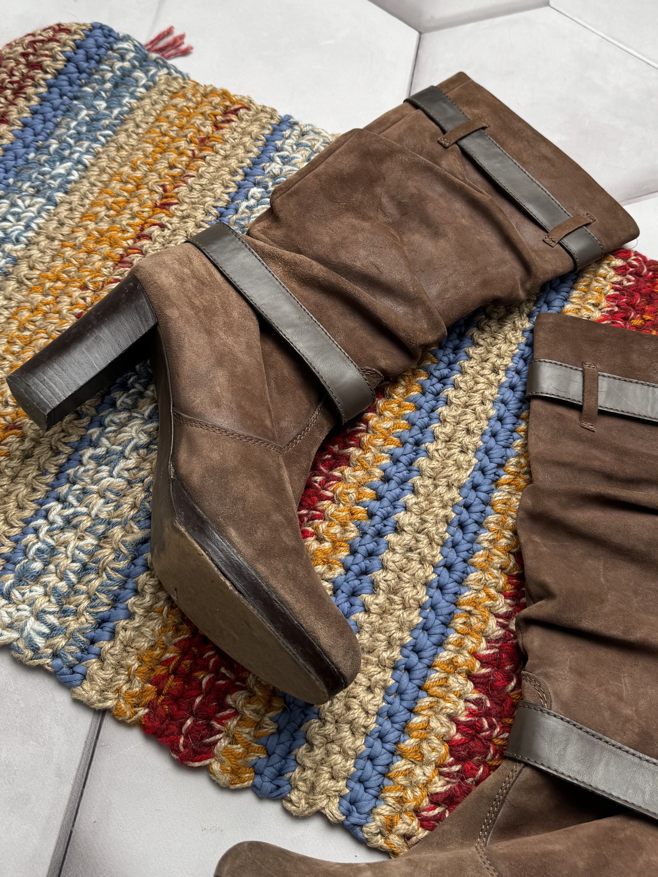 Vintage Vintage Suede Boots With Straps (E4) Size US 10 / IT 40 - 5 Thumbnail