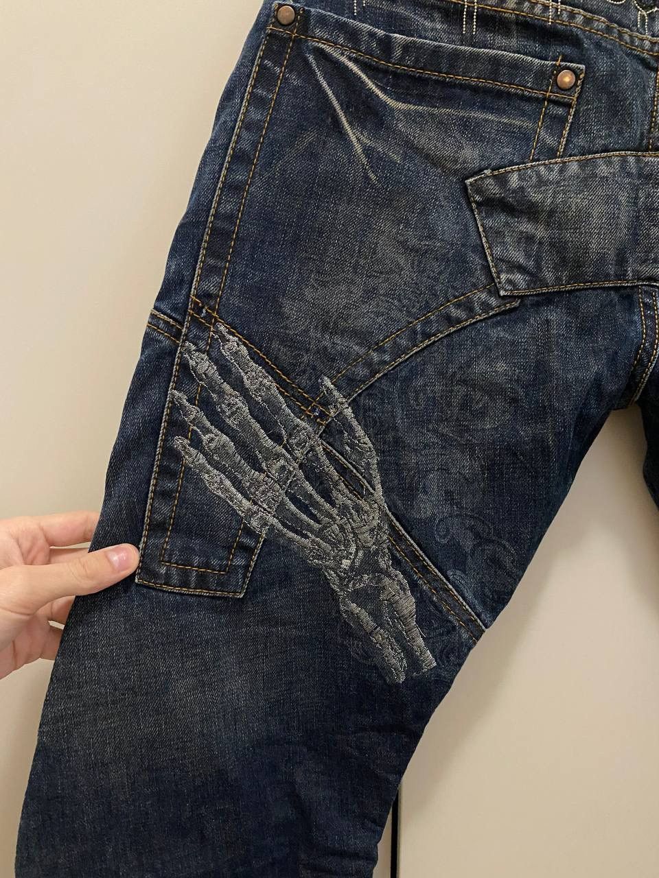 Grailed Archive Bray Jeans Detroit skeleton hands Denim Size US 31 - 6 Thumbnail