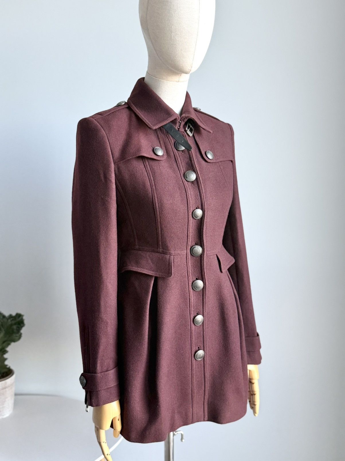 Burberry Burberry Wool Cashmere Military Coat Structured Button Size S / US 4 / IT 40 - 2 Thumbnail