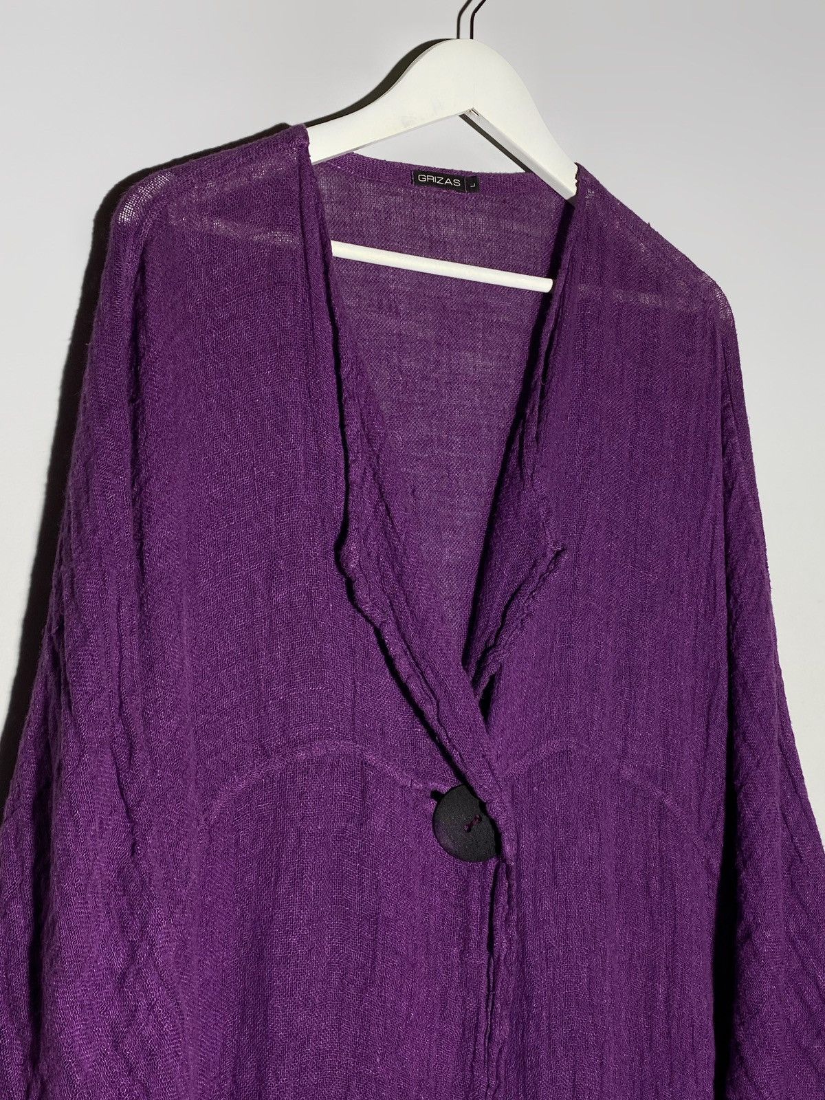 Other Grizas Lightweight Purple Linen Cardigan Size L / US 10 / IT 46 - 4 Thumbnail
