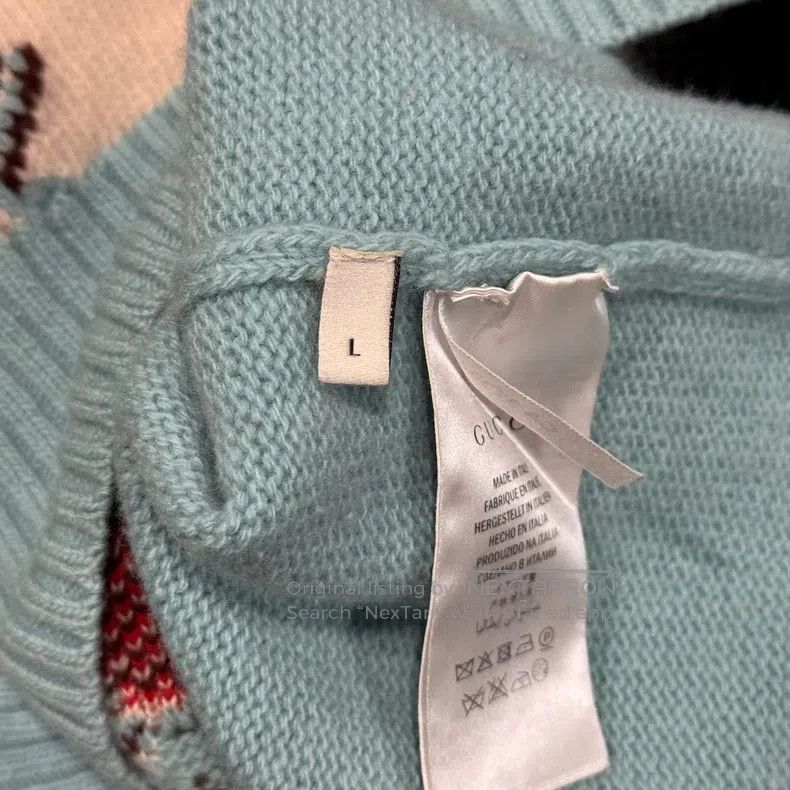 Gucci Gucci Tiger wool knitted sweater Size US L / EU 52-54 / 3 - 6 Thumbnail