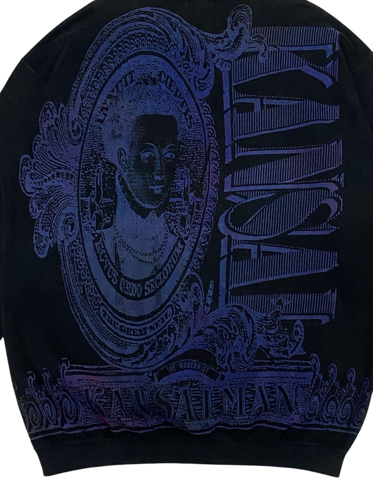 Kansai Yamamoto × Vintage Vintage 90s Kansai Man Over Print Sweatshirt Size US XL / EU 56 / 4 - 5 Thumbnail