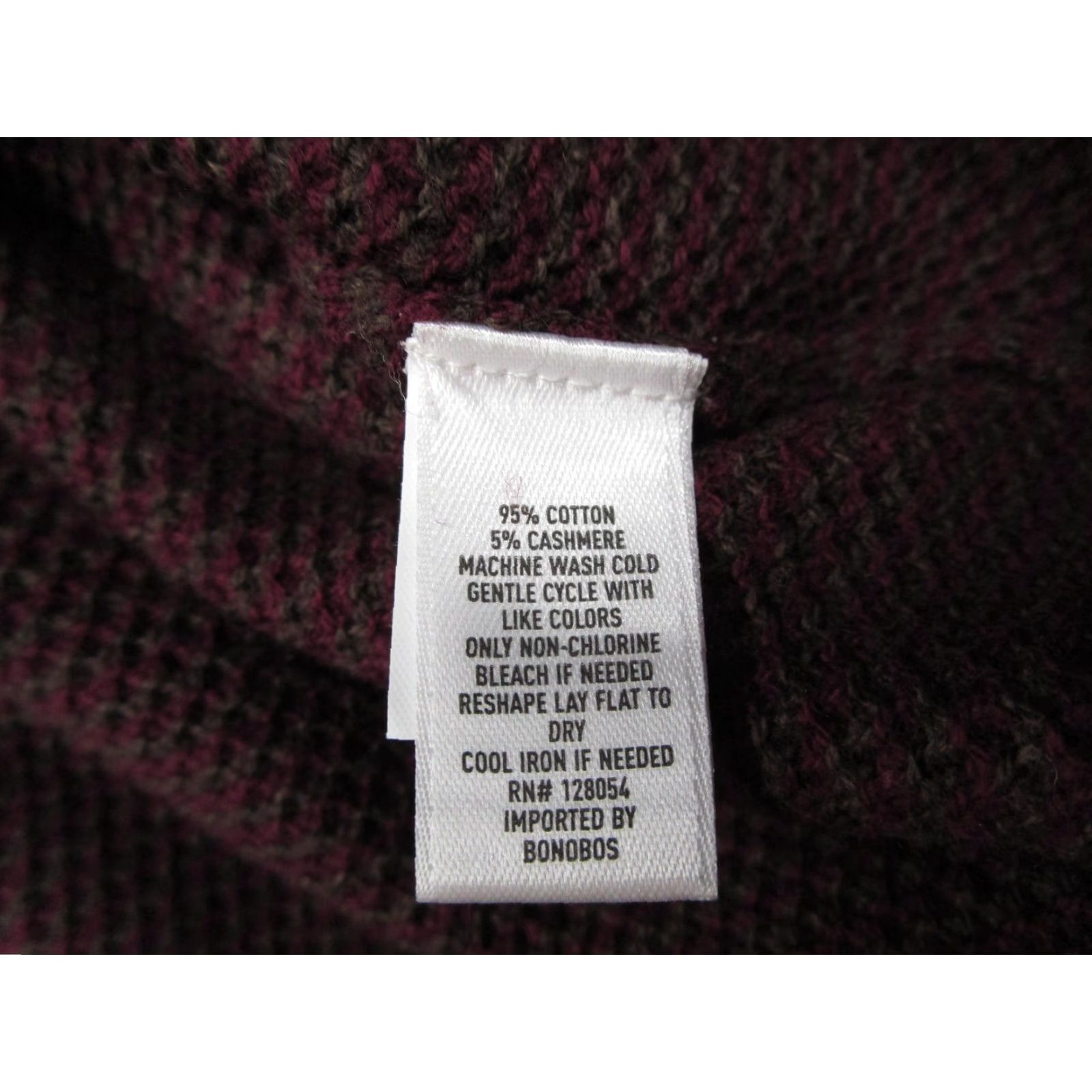Bonobos Bonobos Sweater Mens Large Red Cashmere 1/4 Zip Mock Neck Waffle Knit Pullover Size US L / EU 52-54 / 3 - 5 Thumbnail