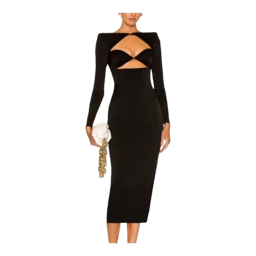 Alex Perry Alex Perry Page Cut Out Midi Long Sleeve Dress Size M / US 6-8 / IT 42-44 - 1 Thumbnail