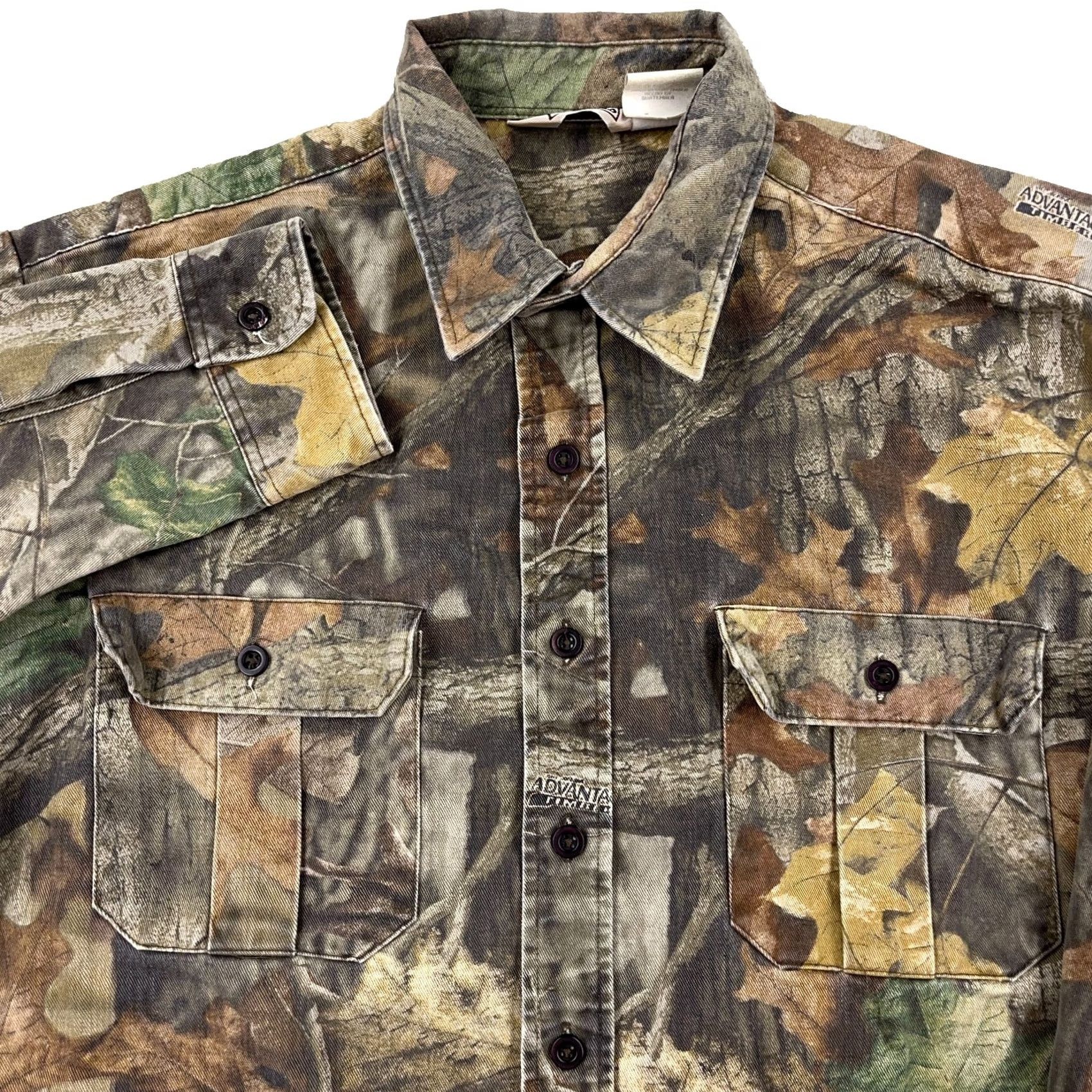Walls VINTAGE Camo Shirt Men XL Button Up Twill Shacket Unlined Advantage Timber Size US XL / EU 56 / 4 - 2 Thumbnail
