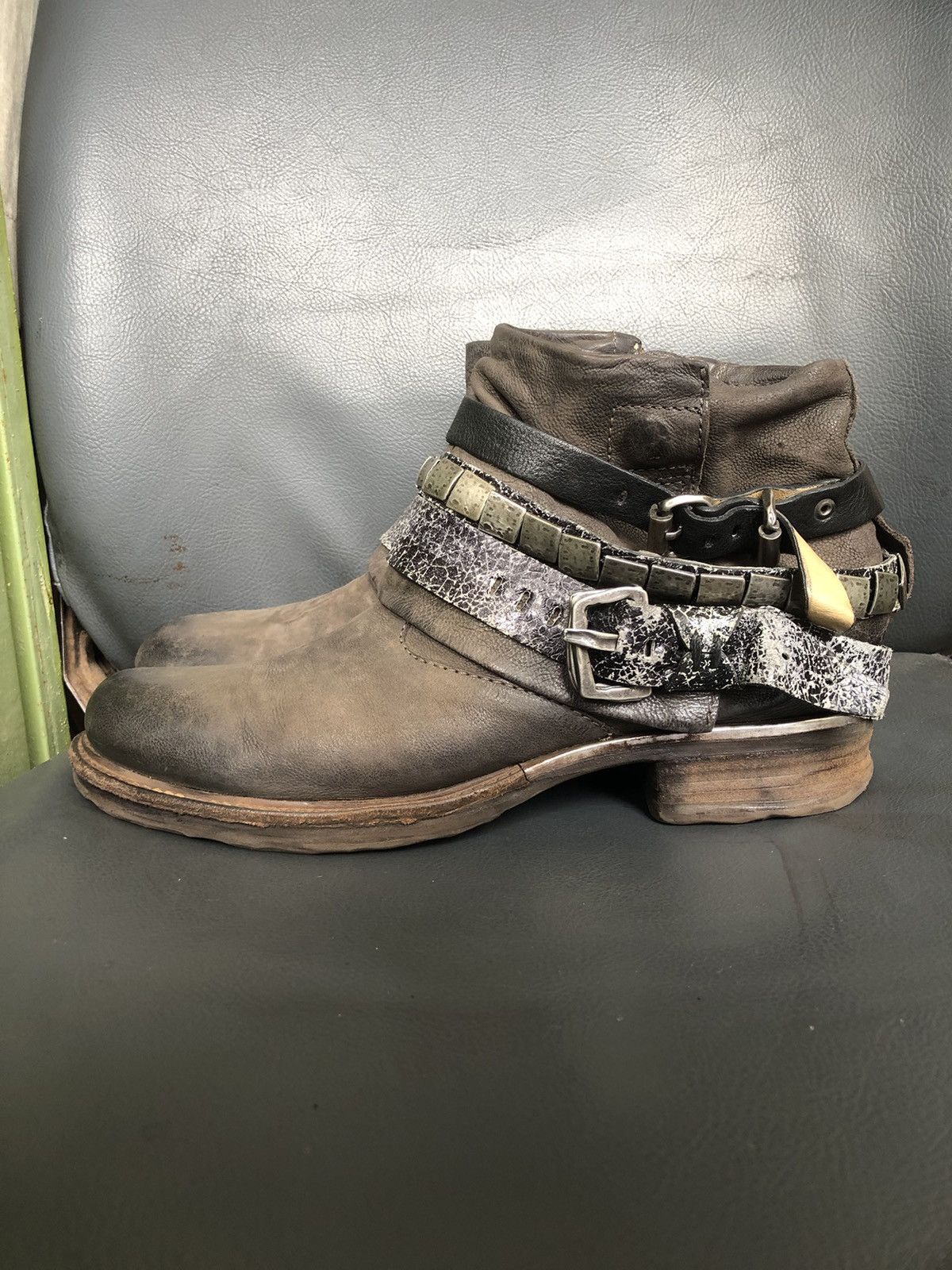 A.S.98 A.S 98 Grey Clafskin Leather Women’s Boots Size 41 Size US 9.5 / IT 39.5 - 4 Thumbnail